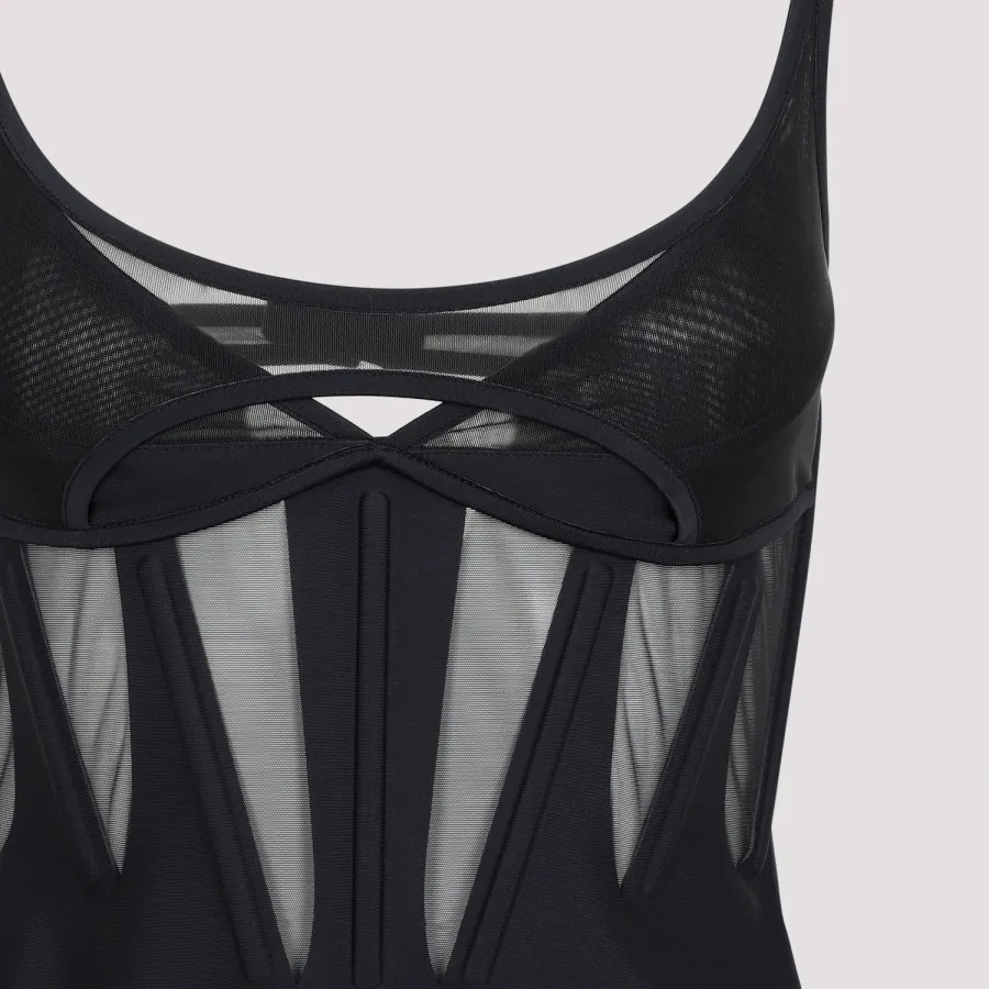 MUGLER  コラボ　コルセットスタイルミニドレス　36 MUGLER H&M コラボ コルセットスタイルミニドレス 36