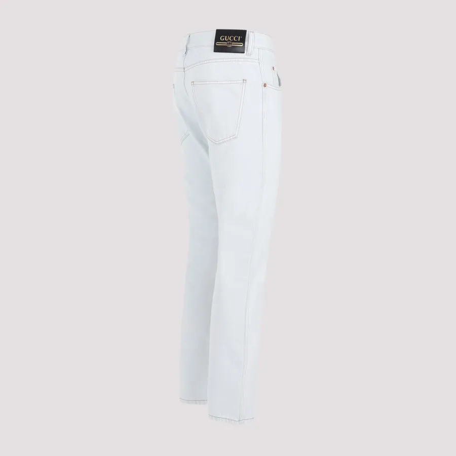 Gucci Tapered Denim Pants 408637.XDCNF-4009 LIGHT BLUE | IlDuomo