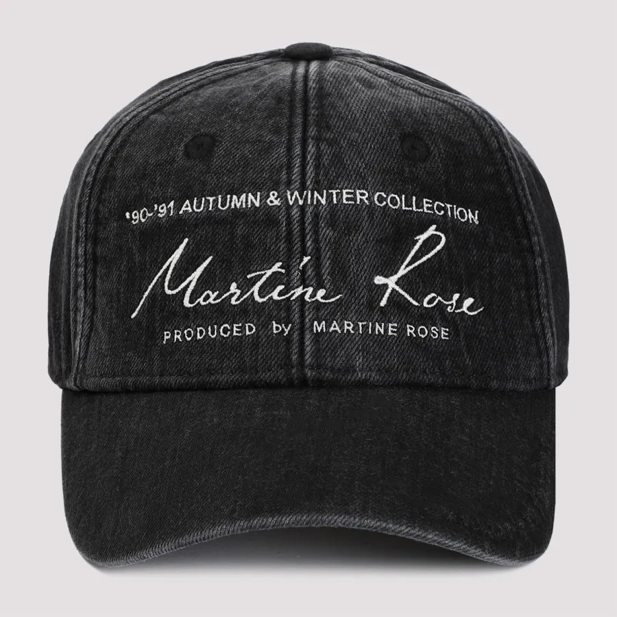 Martin Rose Signature Cap MRSS241134-WASBLK WASHED BLACK | IlDuomo