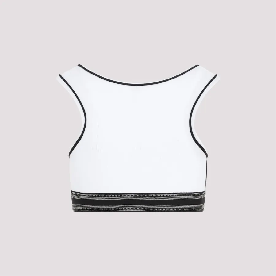 Loewe Cropped Tank Top S359Y14KEF-2100 WHITE | IlDuomo