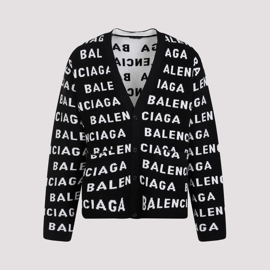 Balenciaga Cardigan 766471.T1673-1070 BLACK WHITE | IlDuomo