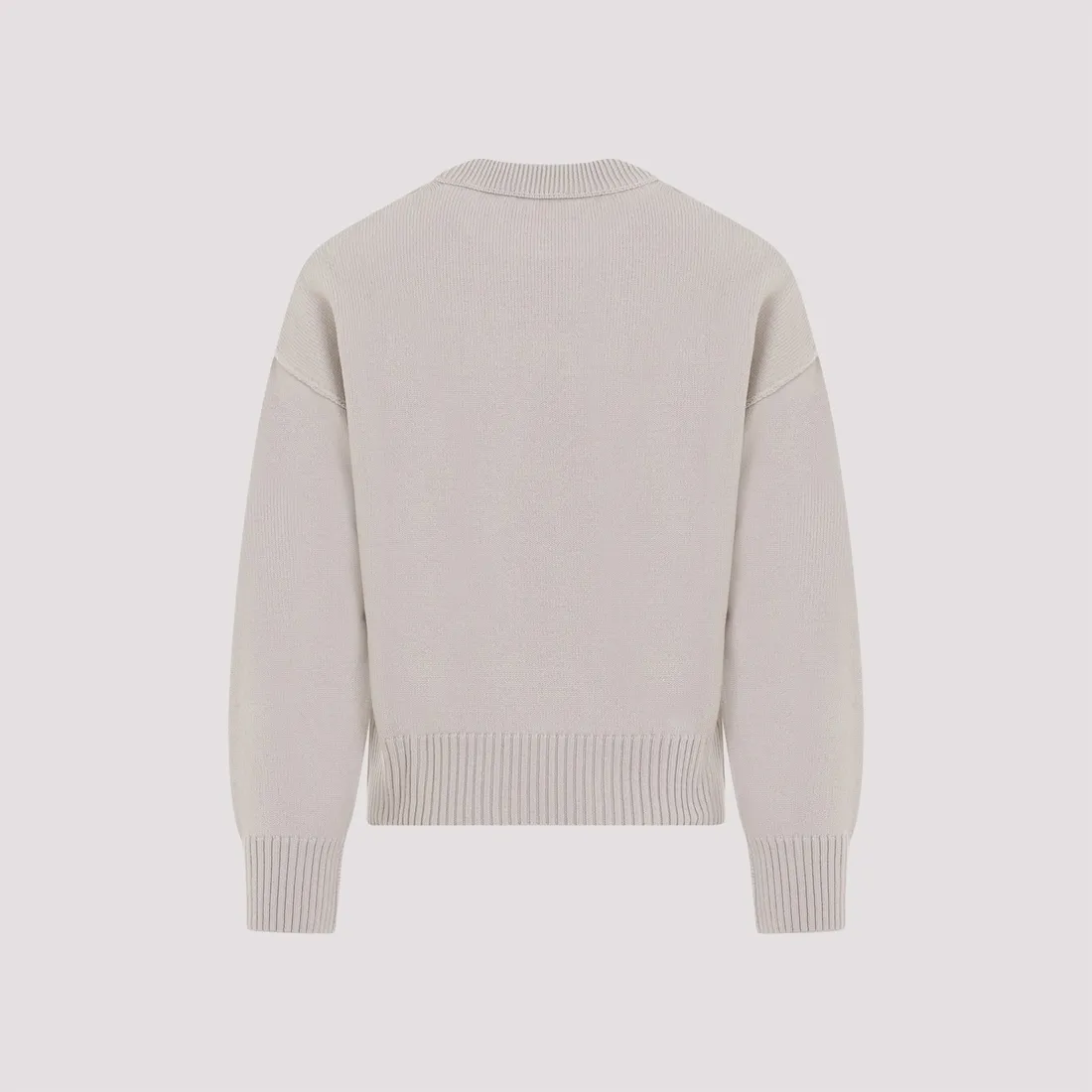 Ami ADC Crewneck Sweater UKS006.018-2713 LIGHT BEIGE OFF | IlDuomo