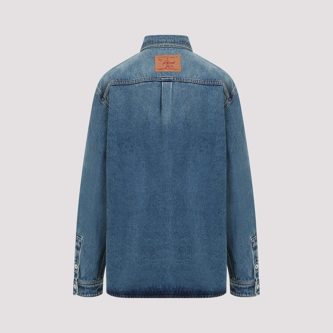 Y Project Evergreen Snap Off Denim Shirt 207SI001.D22-EVERGREEN