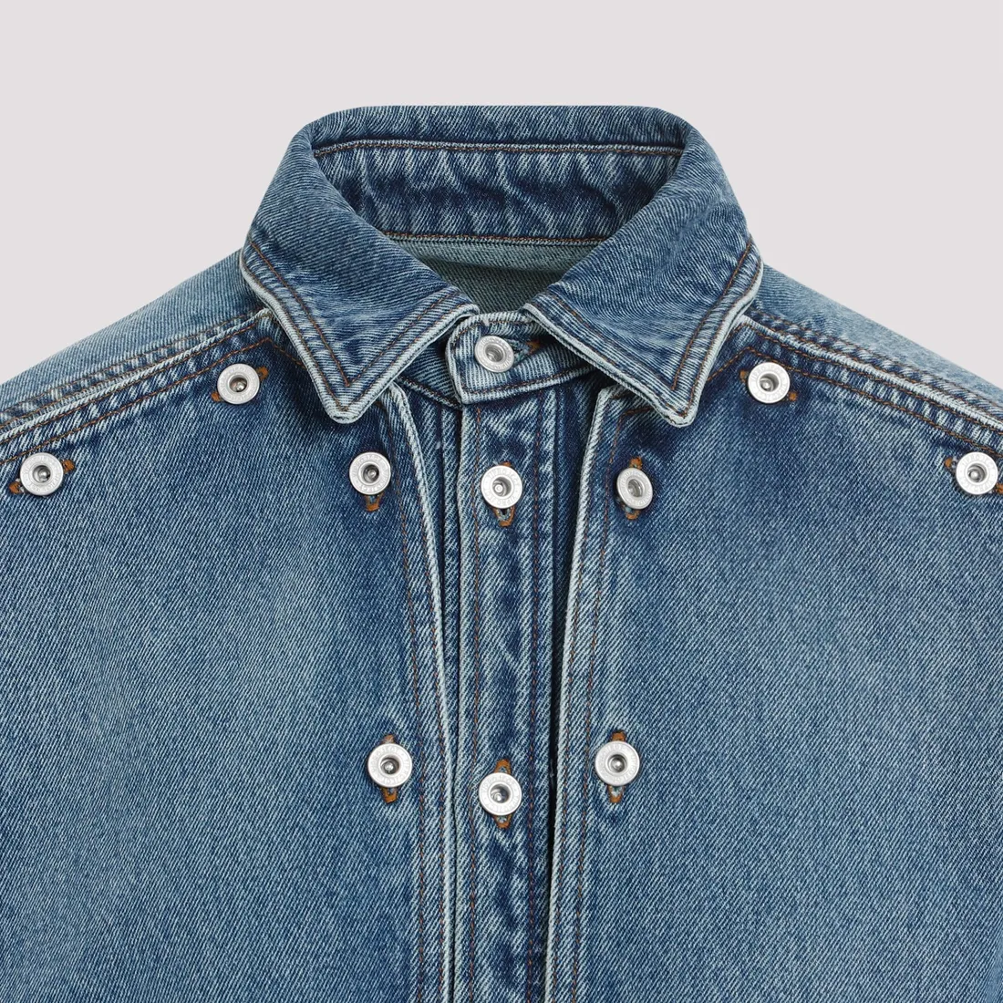 Y Project Evergreen Snap Off Denim Shirt 207SI001.D22-EVERGREEN