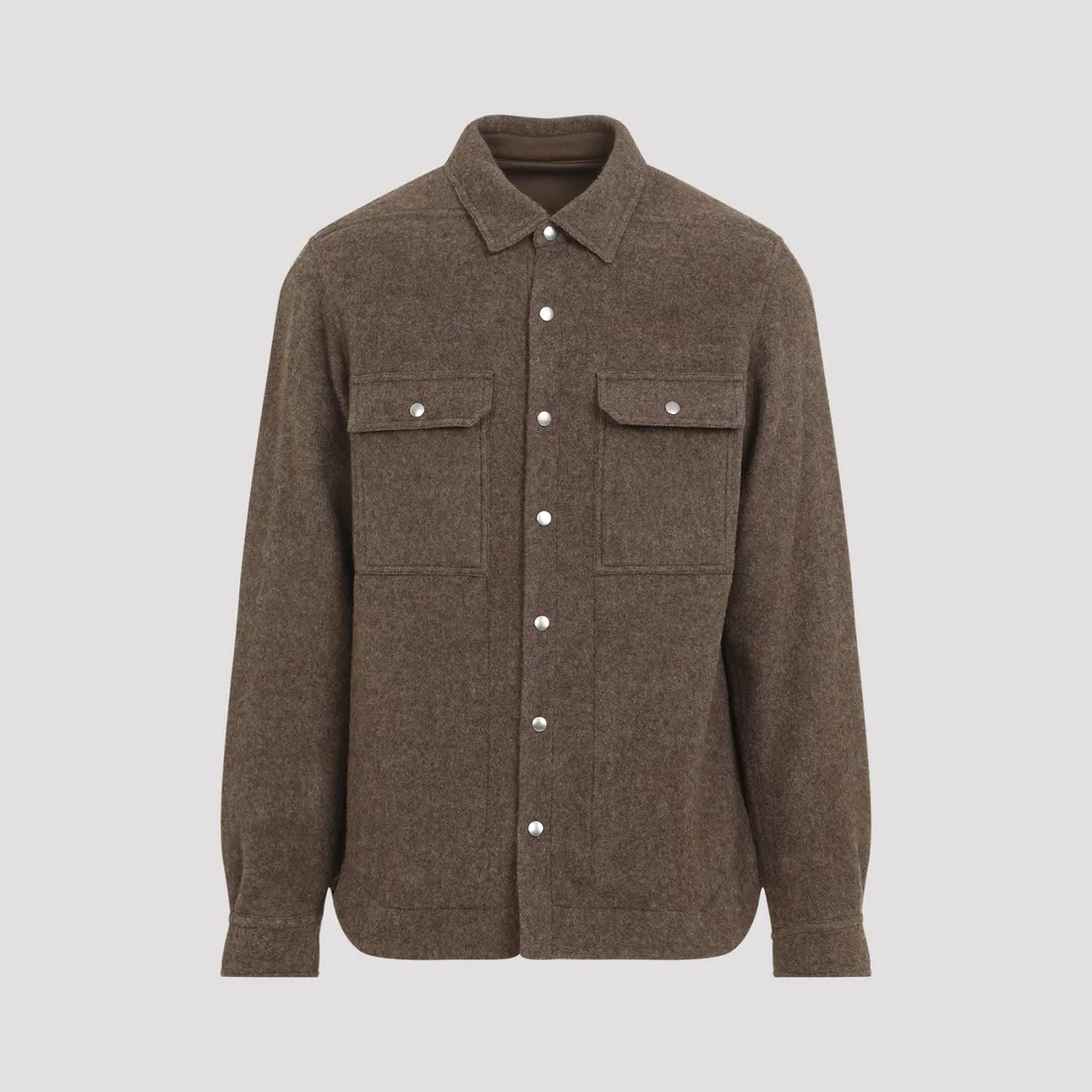 Rick Owens Virgin Wool Shirt RU02D6729.WLD-134 FAWN | IlDuomo