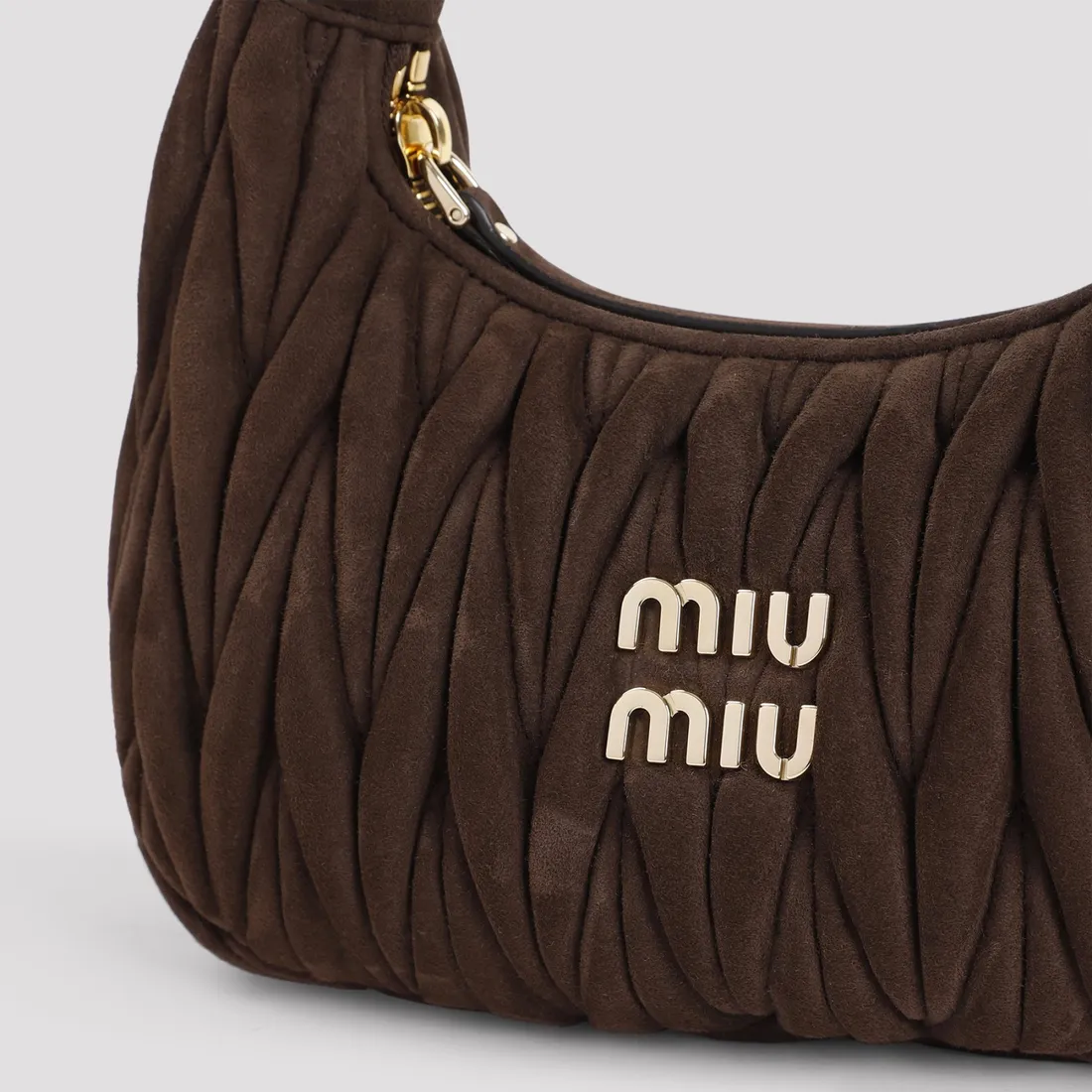 Miu Miu Suede Goat Leather Shoulder Bag 5BC125VOOY.2B7O-F0003 MORO