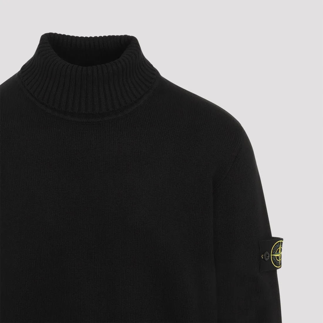 STONE  TURTLENECK KNIT BLACK Mサイズ Stone Island Men's Turtle Neck Knit in Black Stone Island