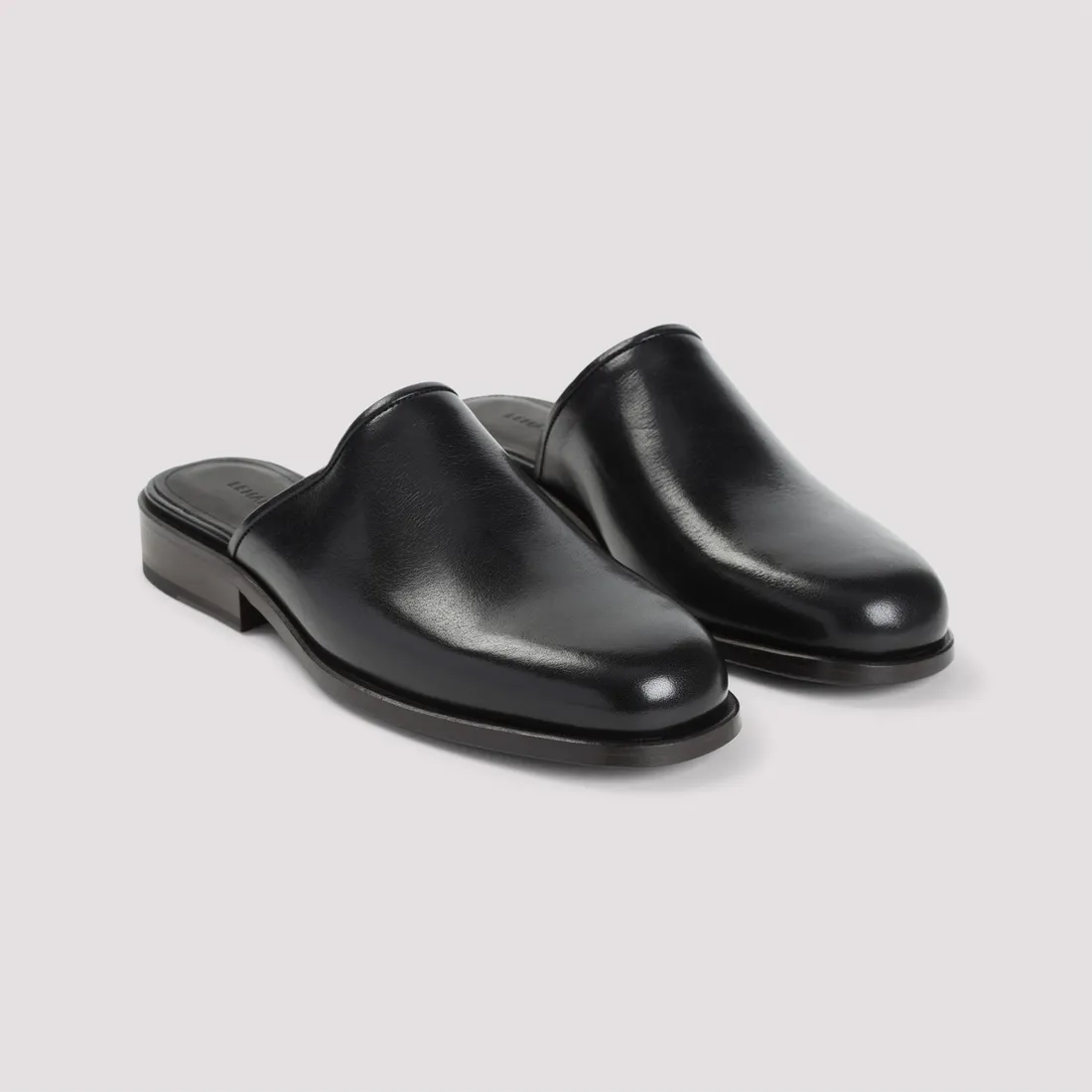 Lemaire Square Mules FO0033.LL0042-BK999 BLACK | IlDuomo