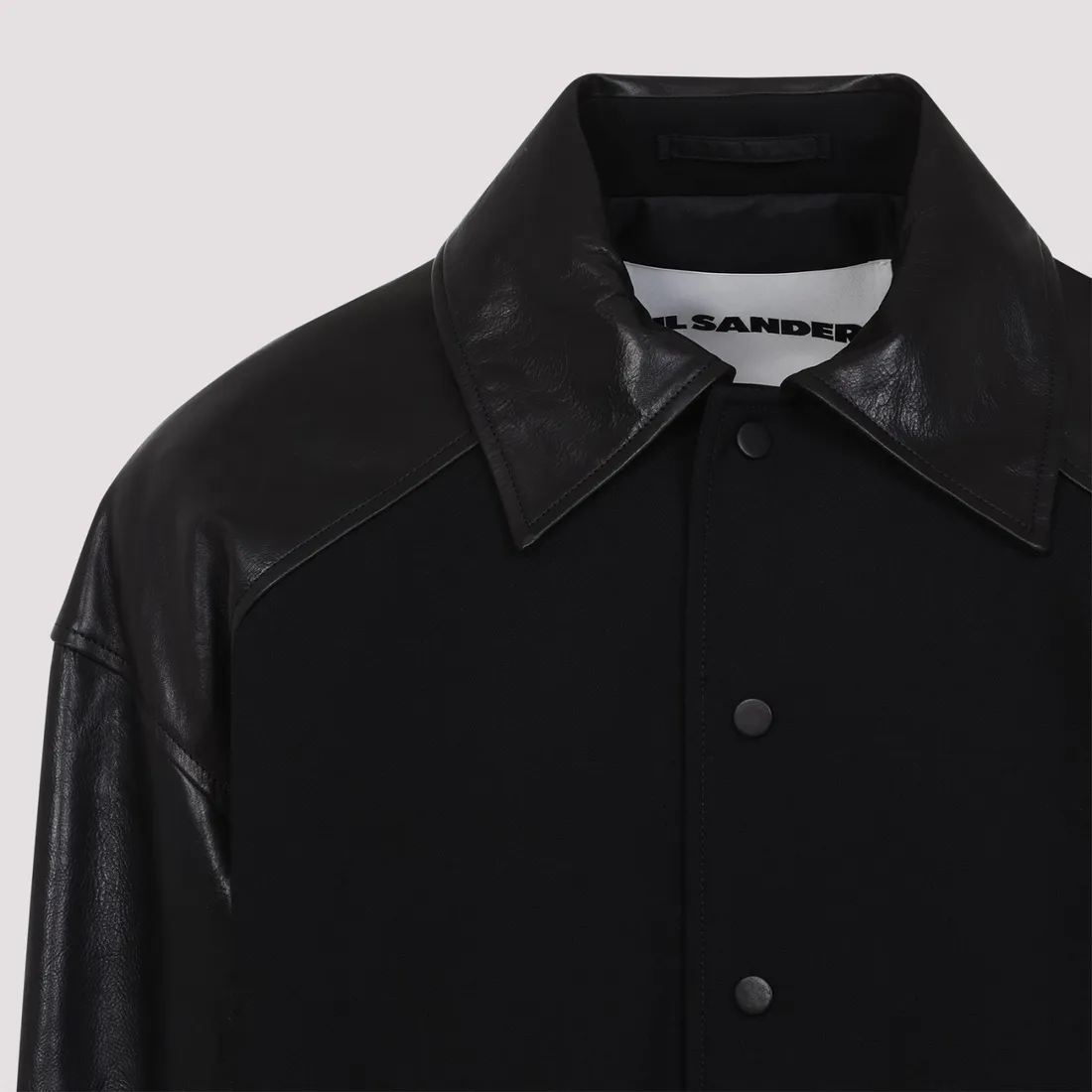 Jil Sander 93 Blouson With Leather J21SW0050.J40160-001 BLACK