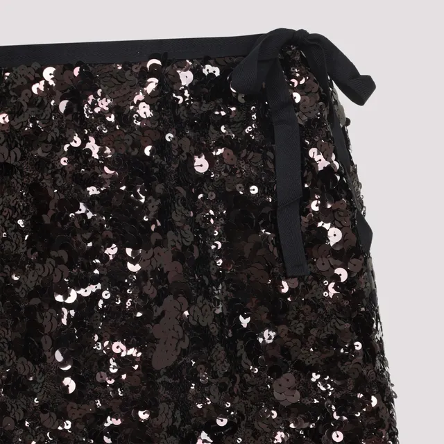 Missoni Viscose Long Skirt DS25WH08.BK01CH-SM9T2 BLK BROWN