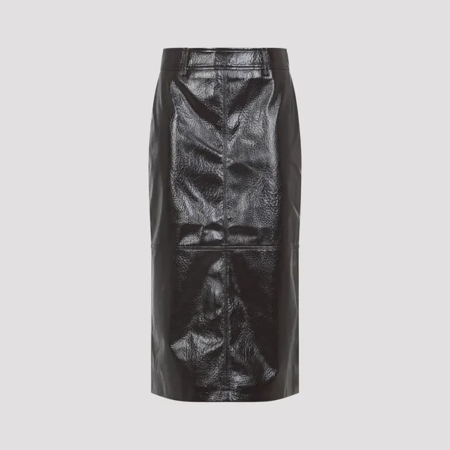 Khaite Monina Midi Skirt 41524137.W4137-200 BLACK | IlDuomo