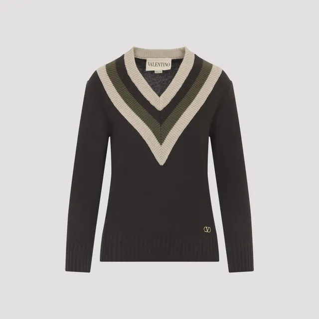 Dries Van Noten ピンストライプ ウール混 トップス Dries-Van-Noten-Grey-Multi-