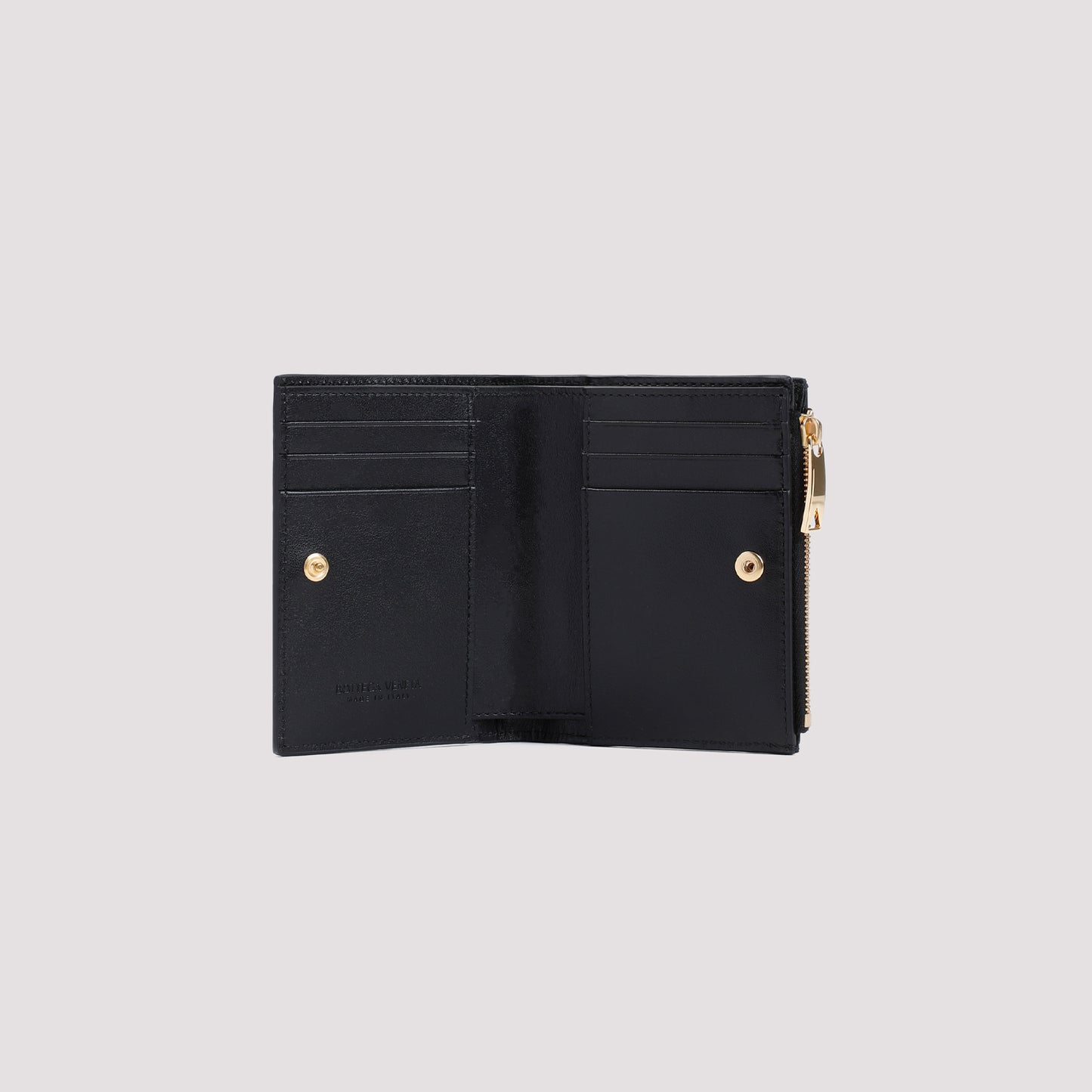 Bottega Veneta Small Intrecciato Bi-Fold Zip Wallet