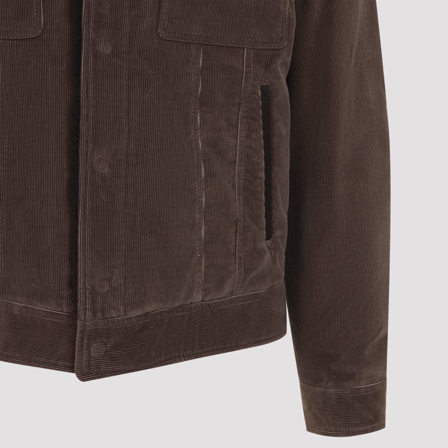 Tom Ford 900 Wale Cord Sherling Collar Trucker