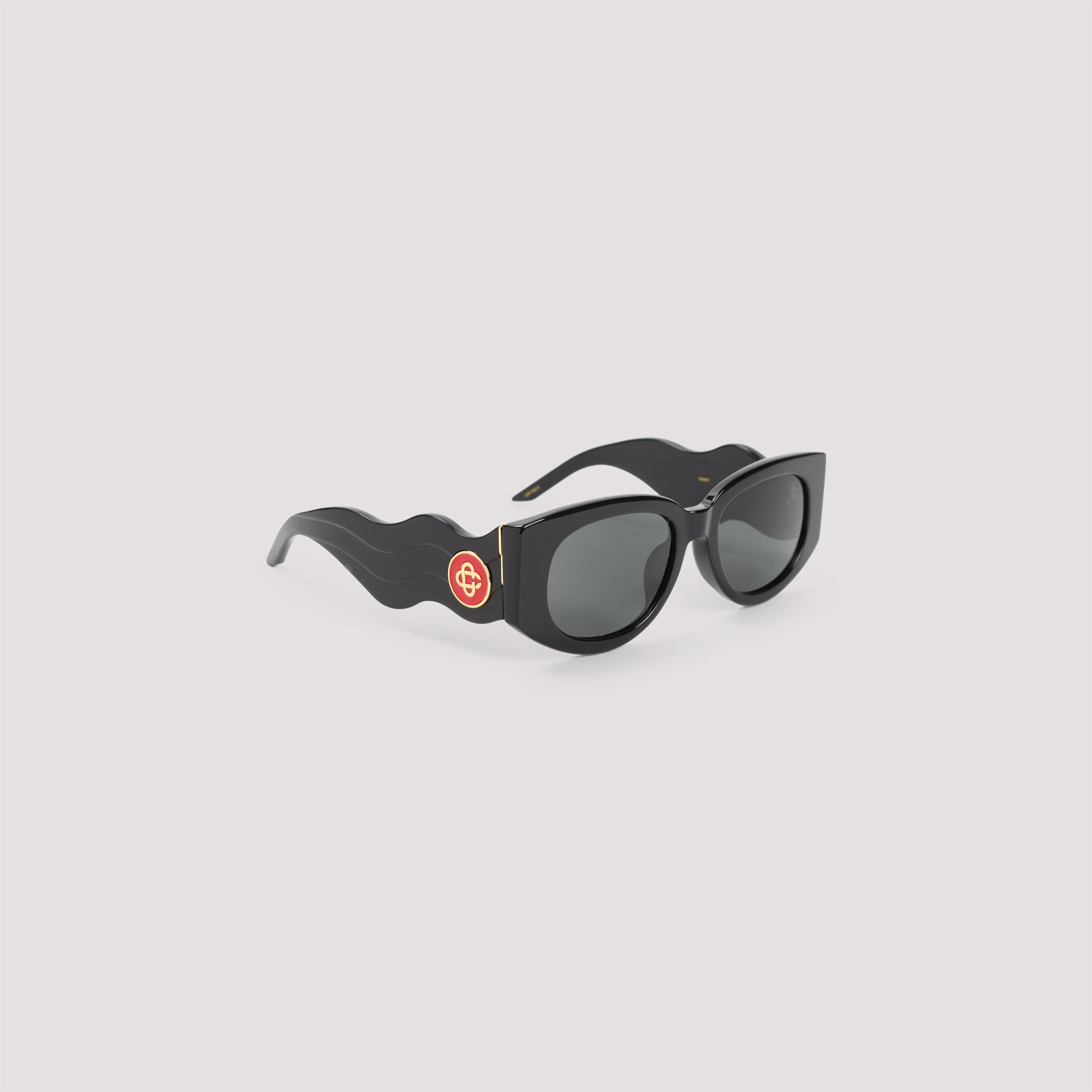 Casablanca Metal Oval Wave Acetate Sunglasses