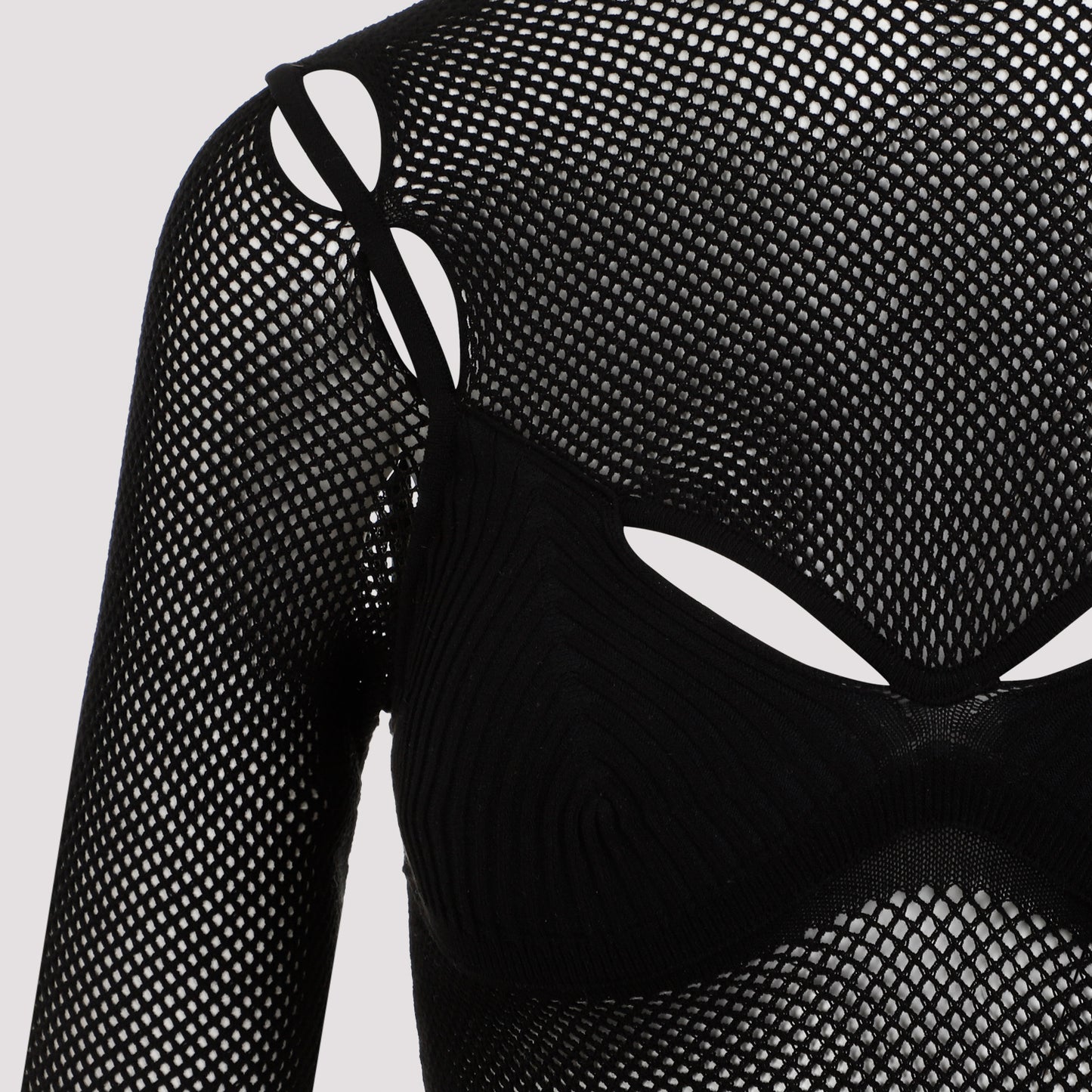 Off White Net Arrow Bralette Top
