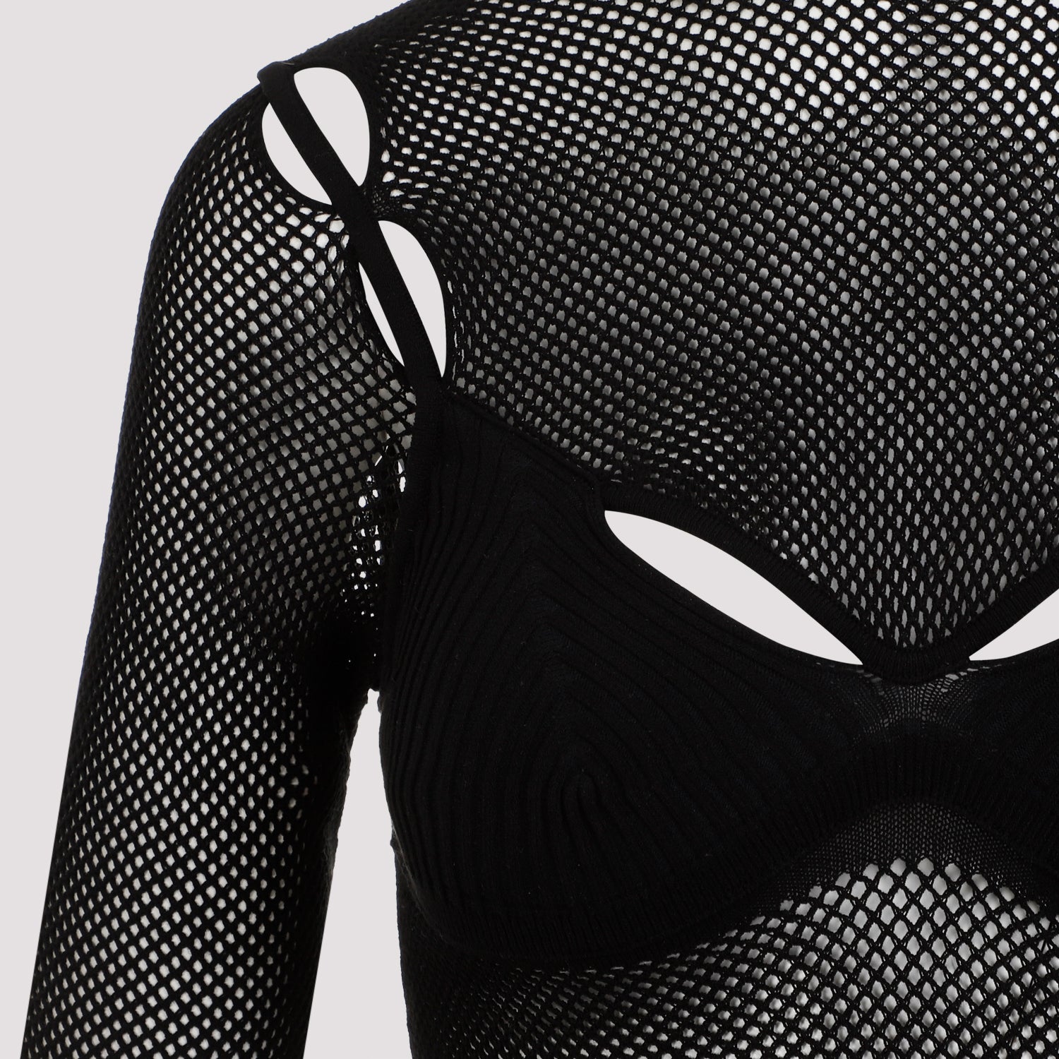 Off White Net Arrow Bralette Top
