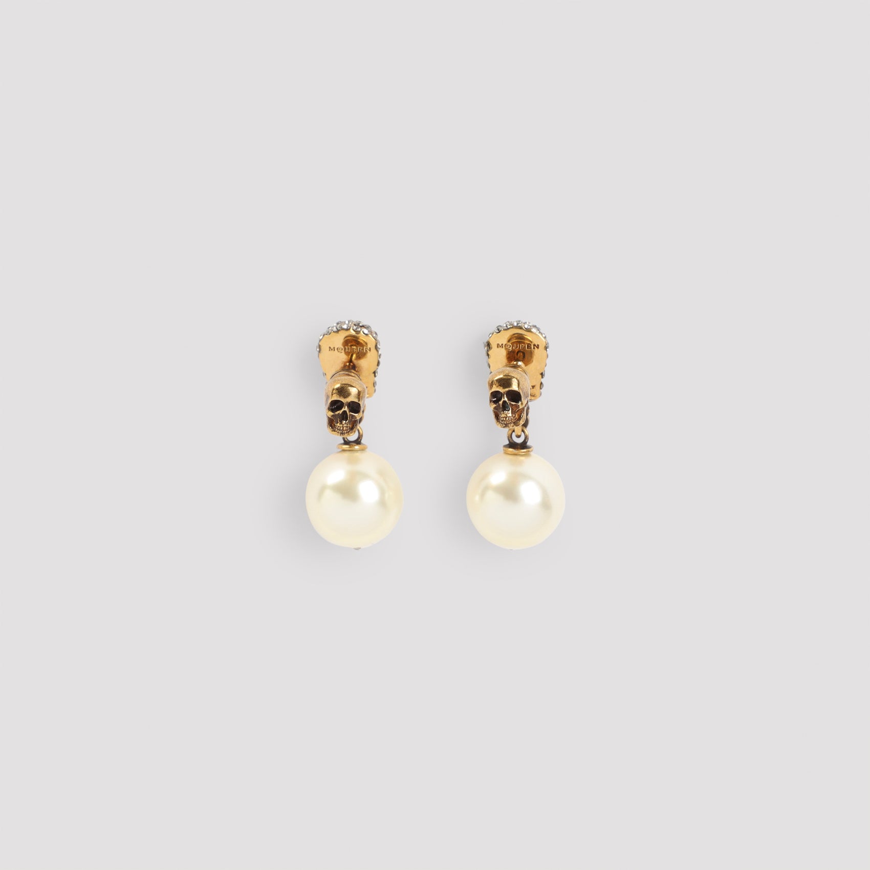Alexander McQueen Pave Skull Earrings