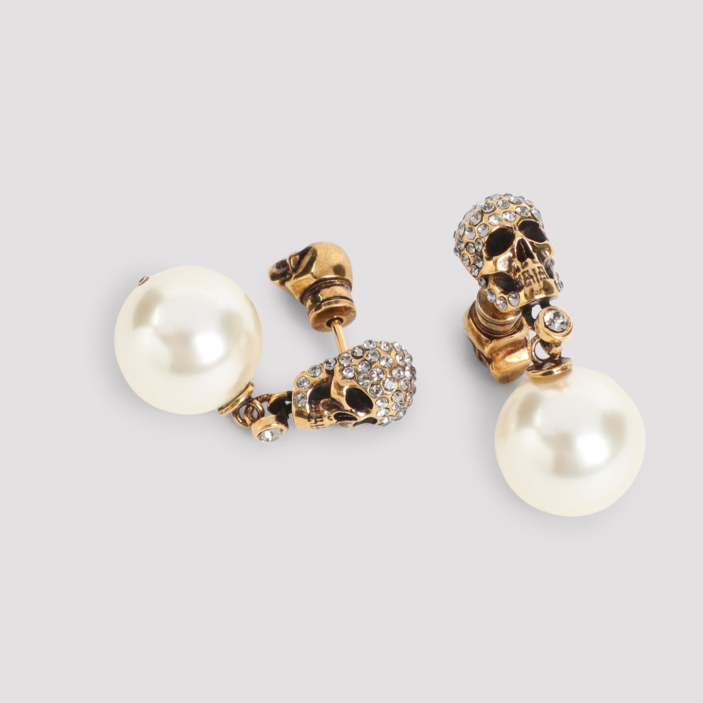 Alexander McQueen Pave Skull Earrings