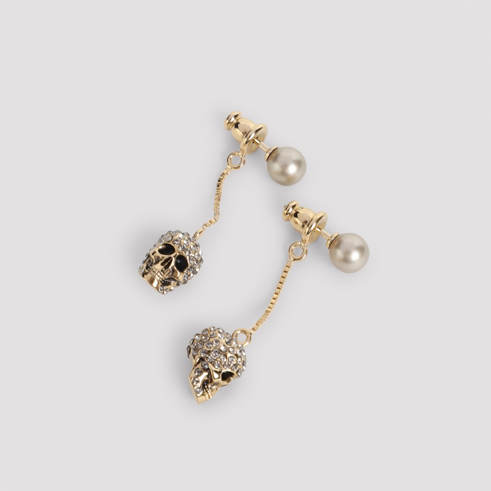 Alexander McQueen Pave Skull Earrings
