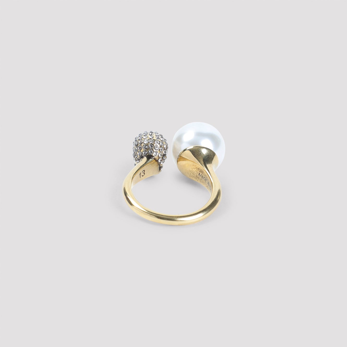 Alexander McQueen Pearly Skull Ring