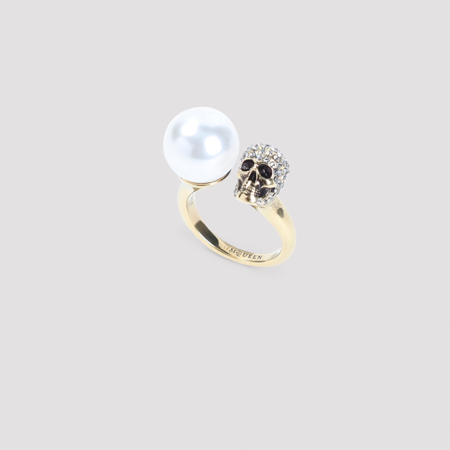 Alexander McQueen Pearly Skull Ring