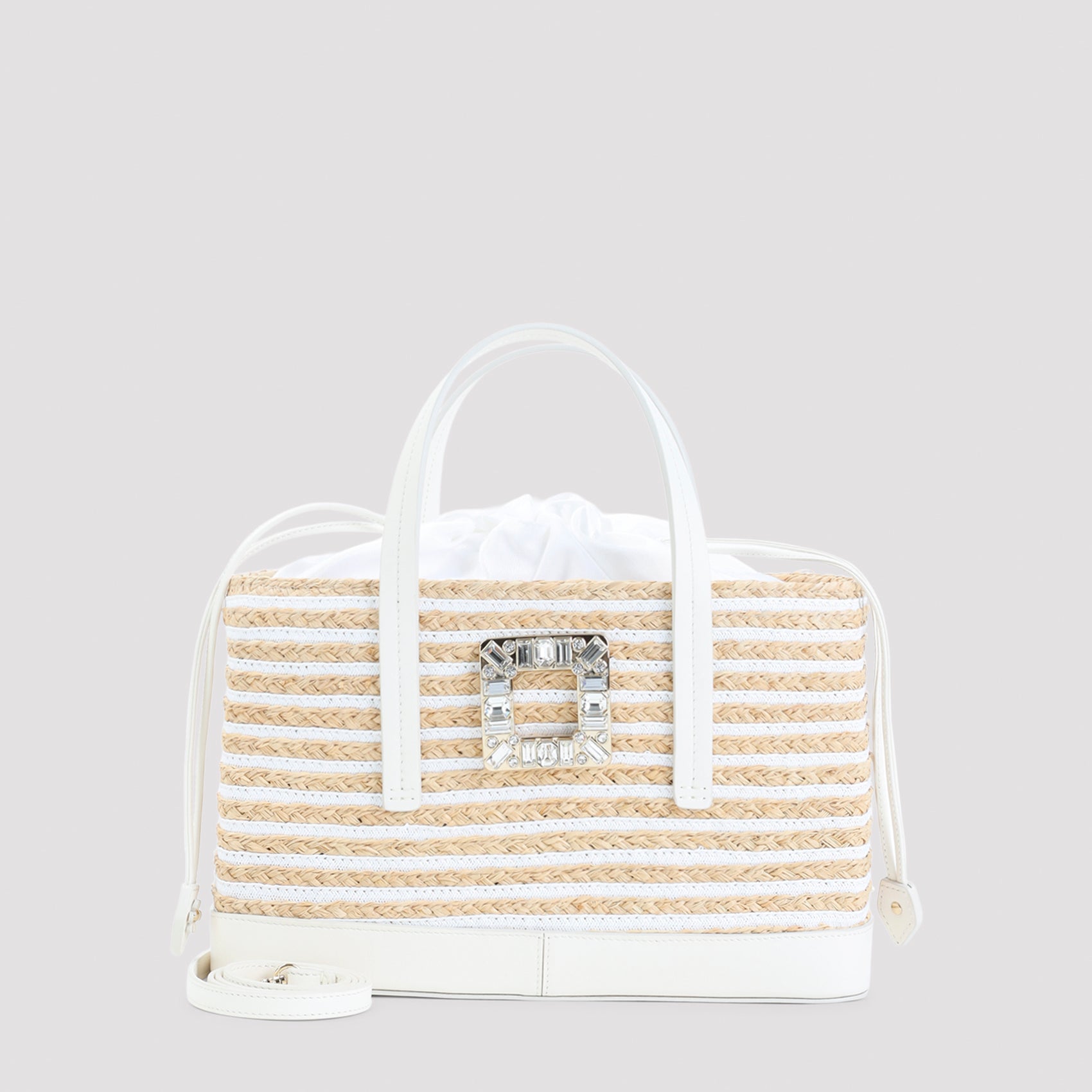 Roger Vivier Skate Straw Shopping Bag