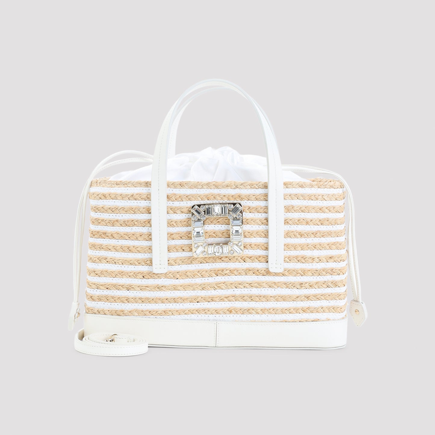 Roger Vivier Skate Straw Shopping Bag