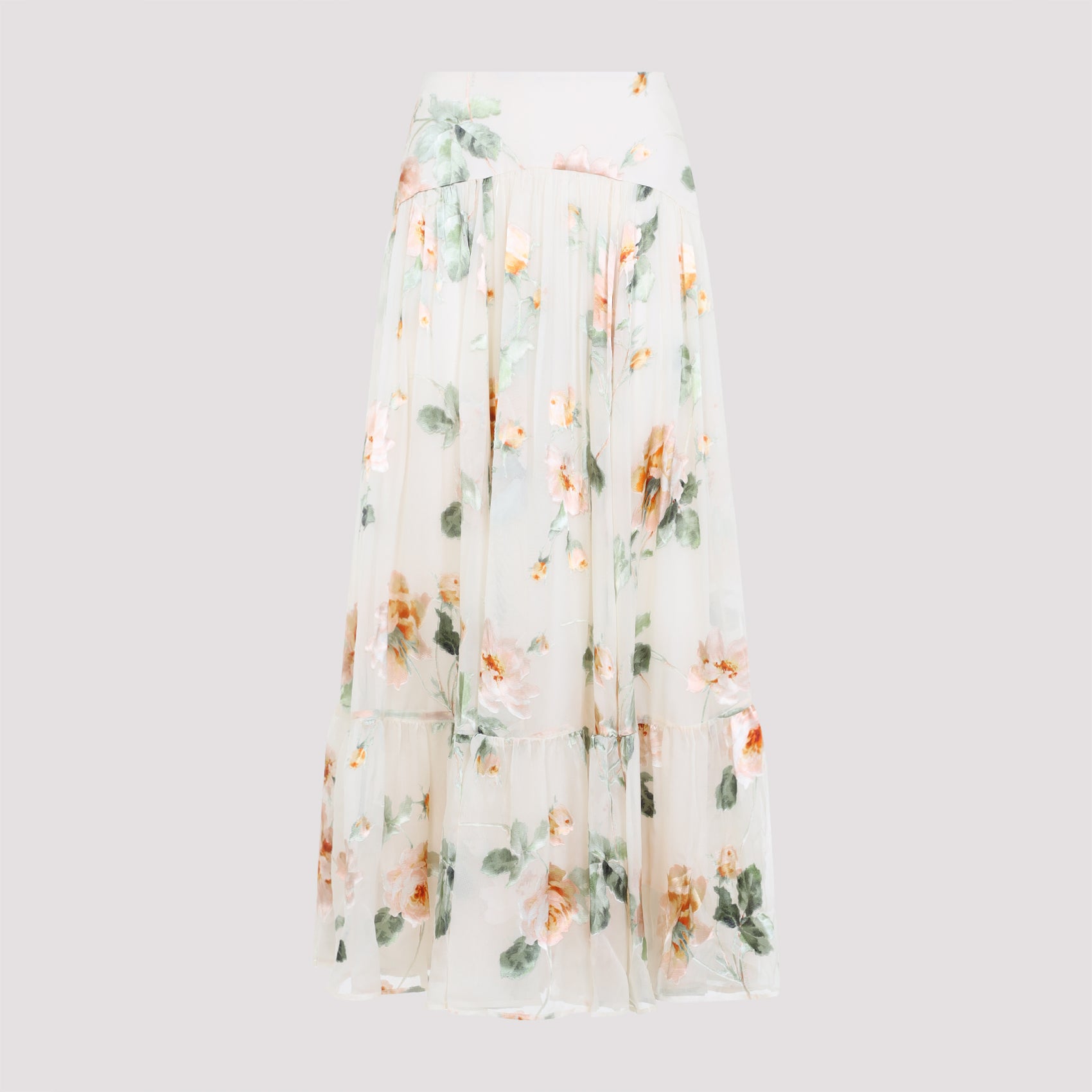 Zimmermann Carousel Burnout Midi Skirt