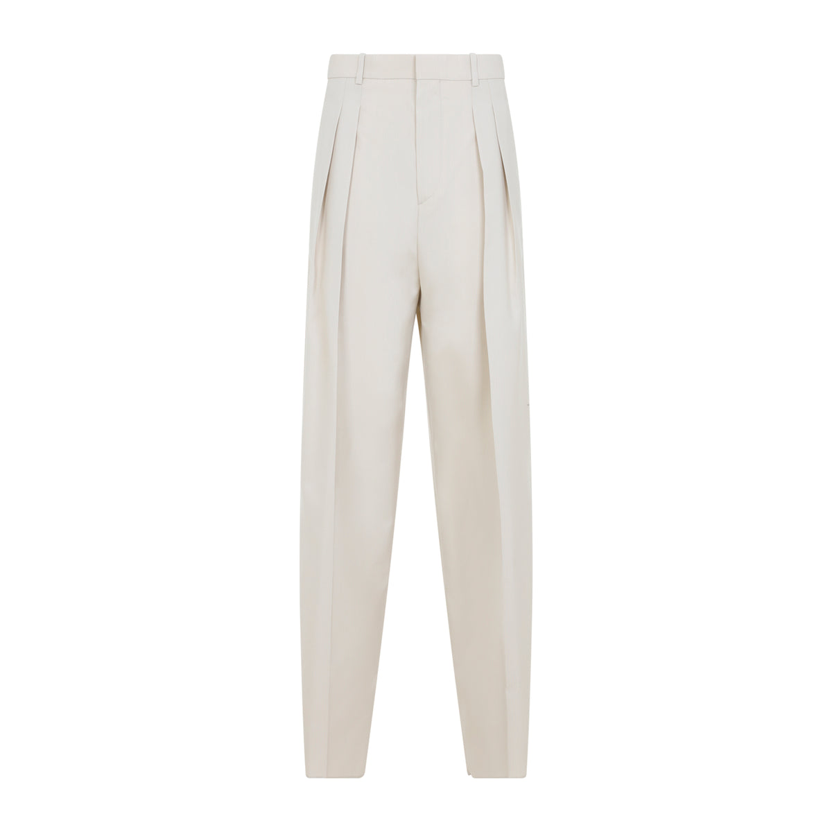 WOOL COTTON STRIPED PANT
