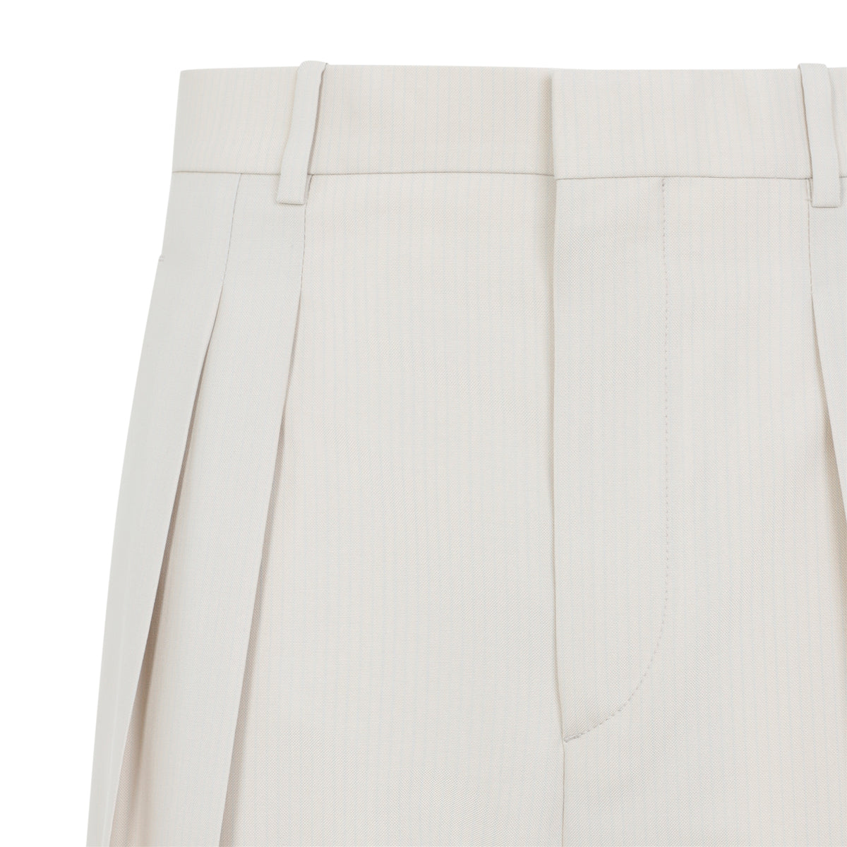 WOOL COTTON STRIPED PANT