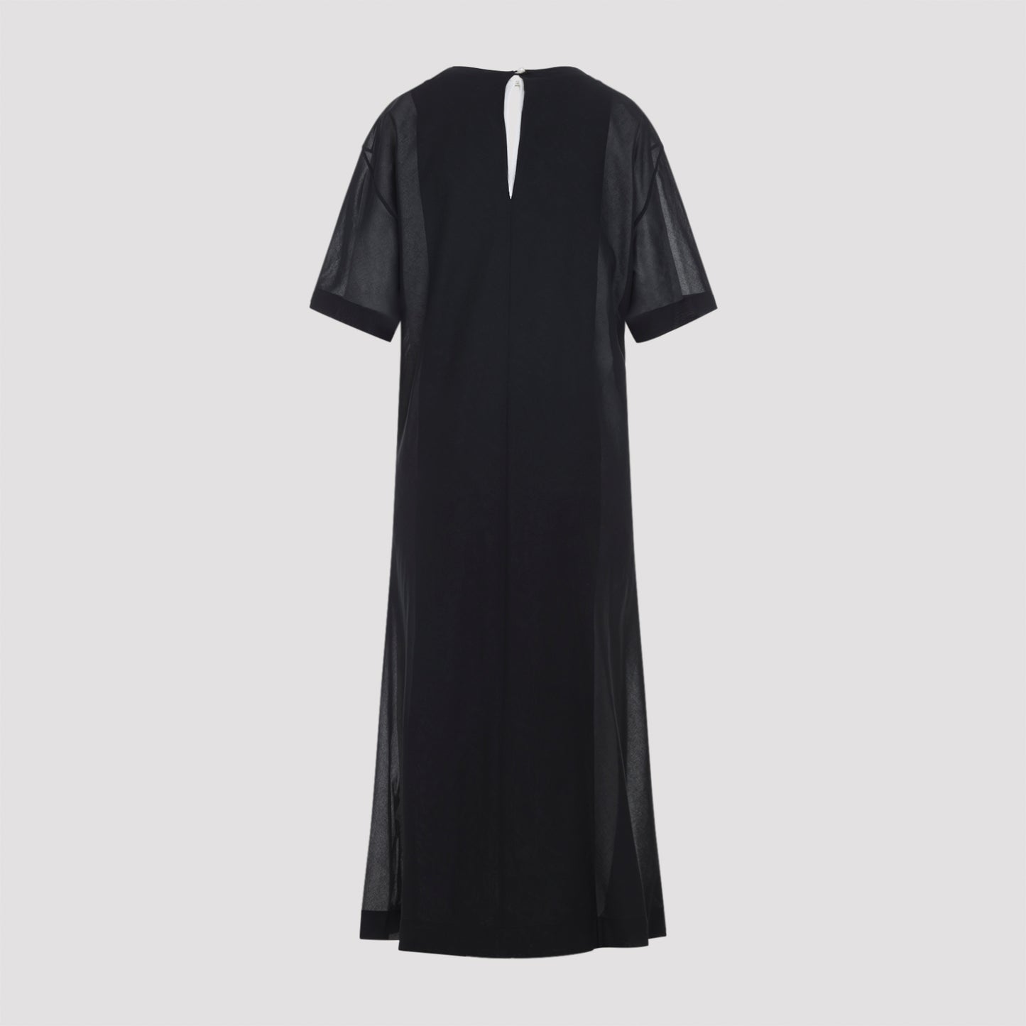 Carven Sheer Draped Midi Dress