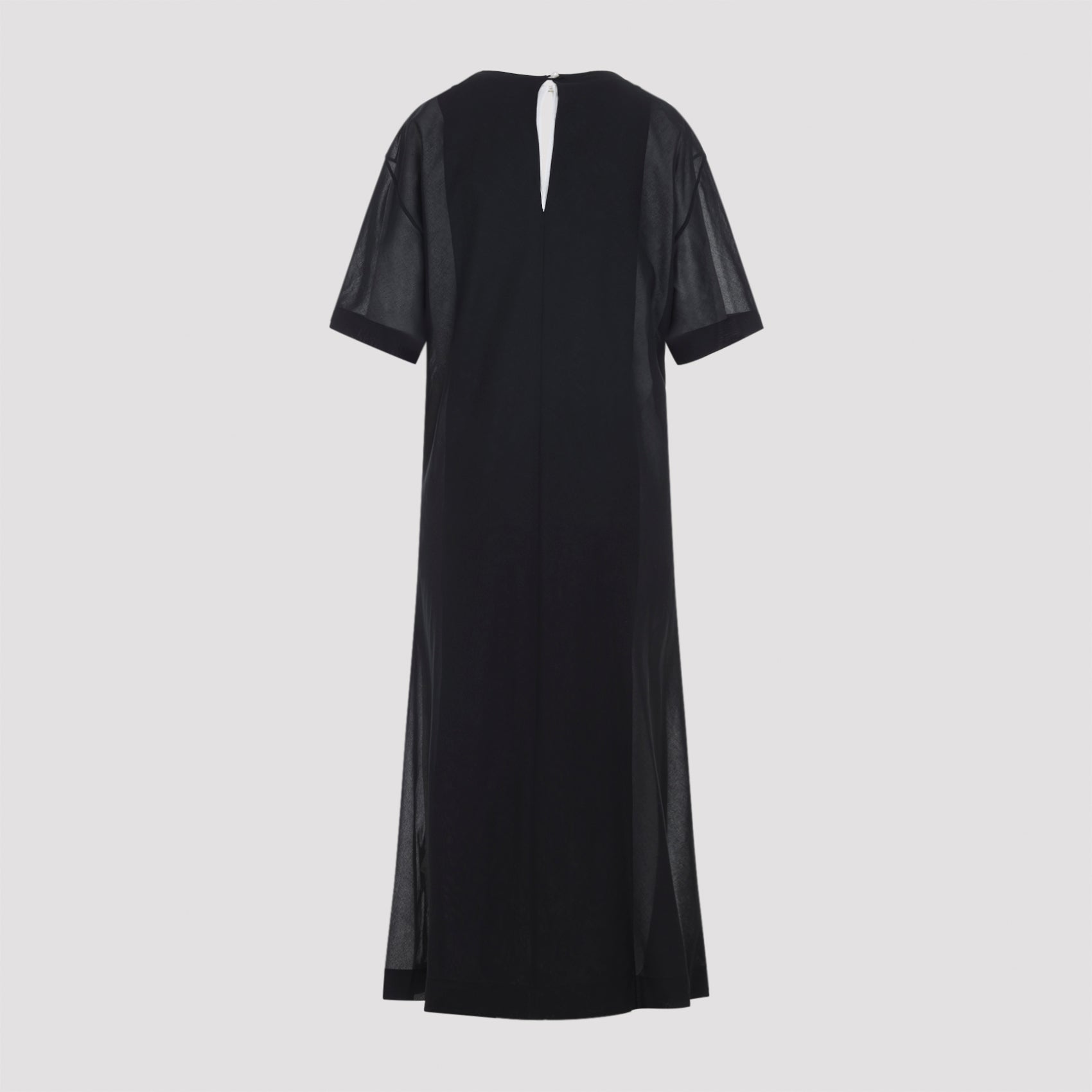 Carven Sheer Draped Midi Dress