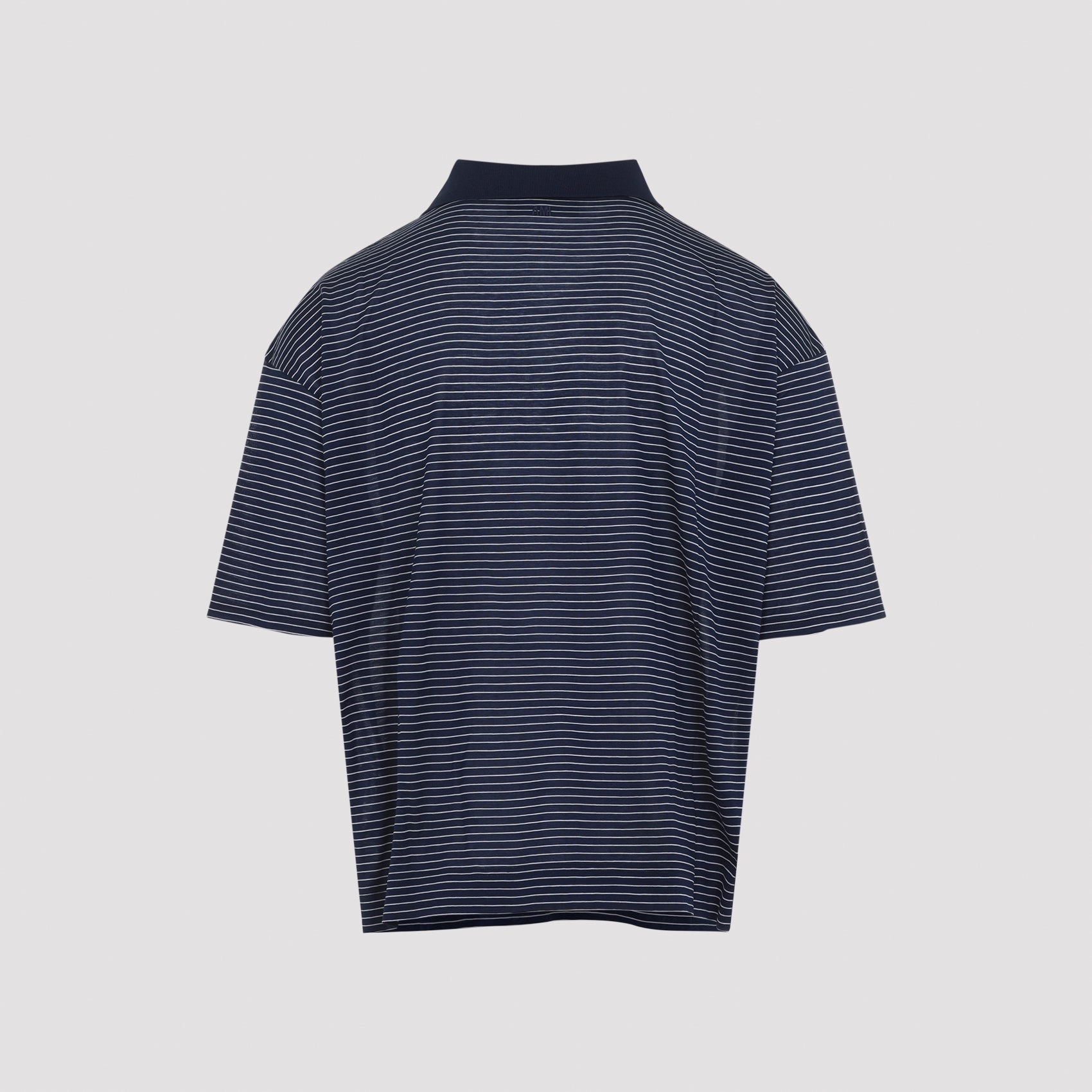 Ami Striped Boxy Fit Polo