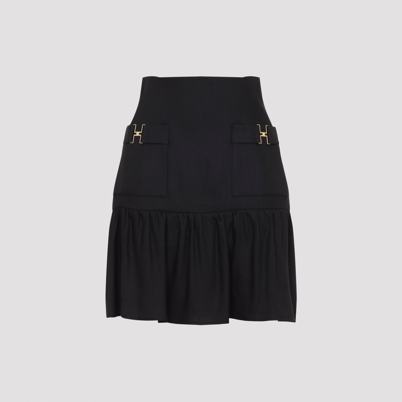 Elisabetta Franchi Linen Mini Skirt