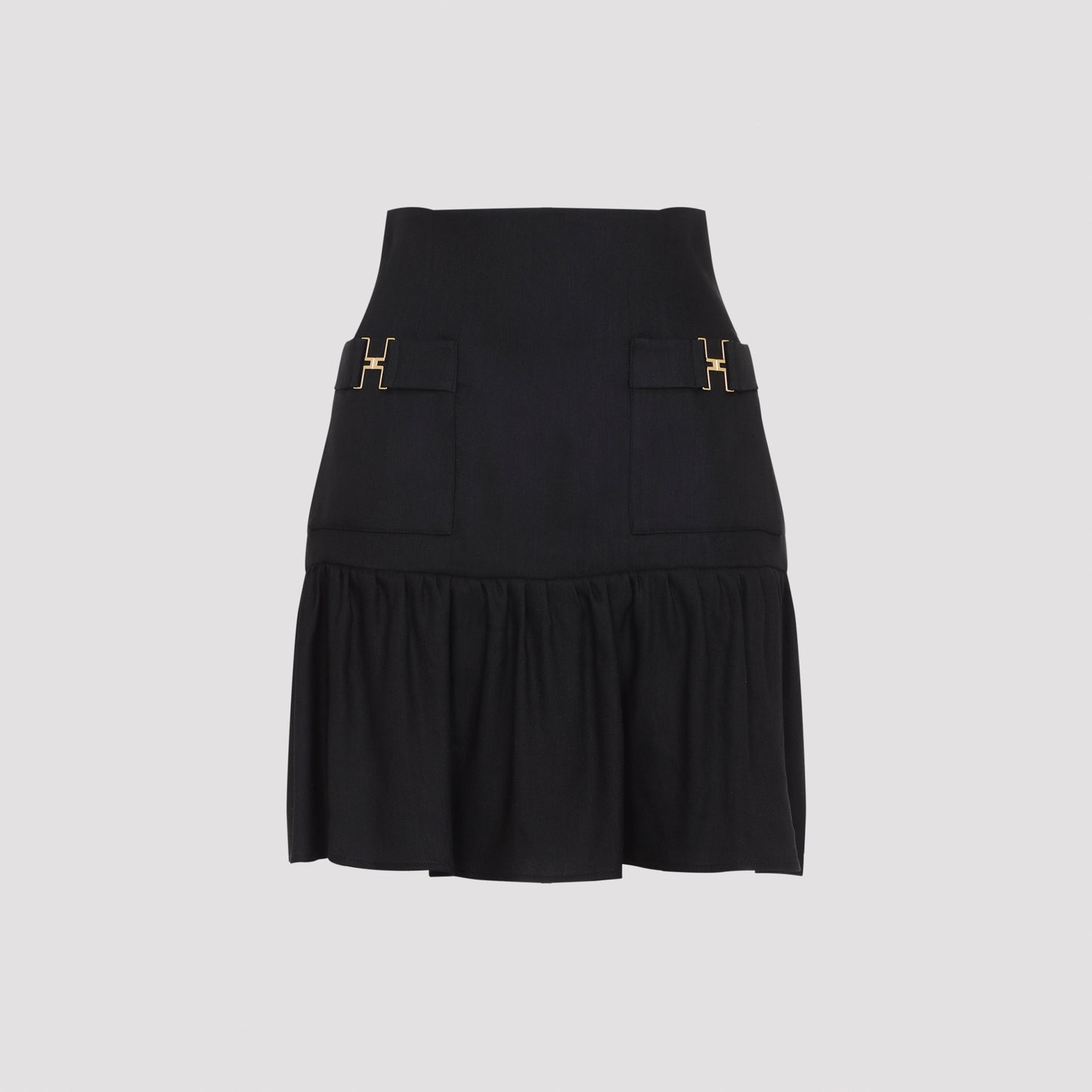 Elisabetta Franchi Linen Mini Skirt