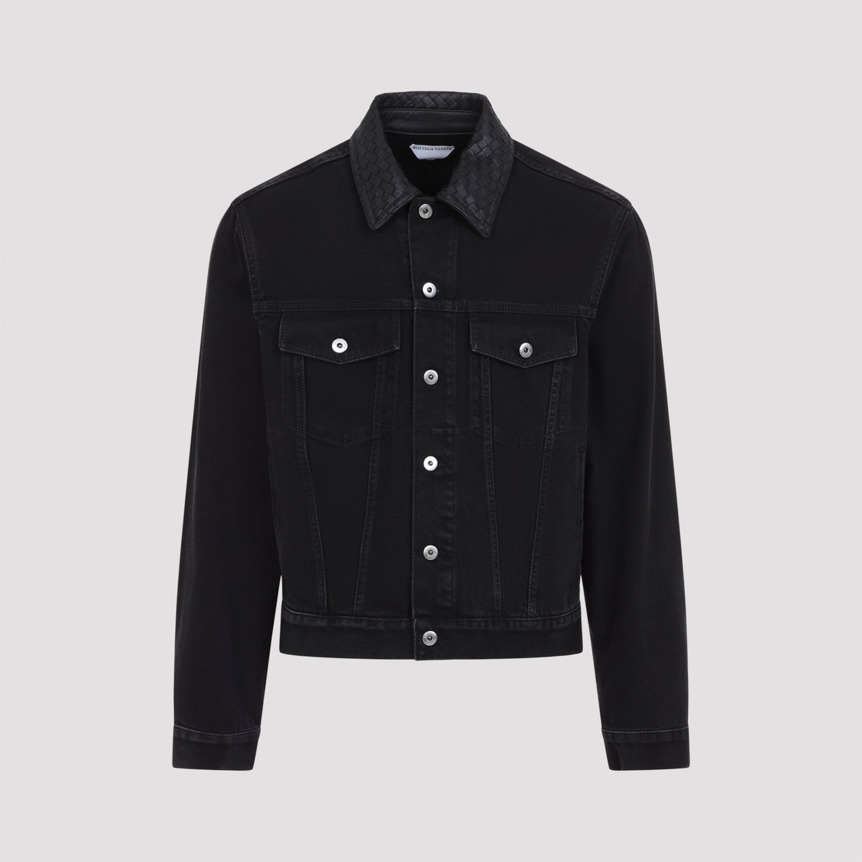 Bottega Veneta Intrecciato Collar Denim Jacket