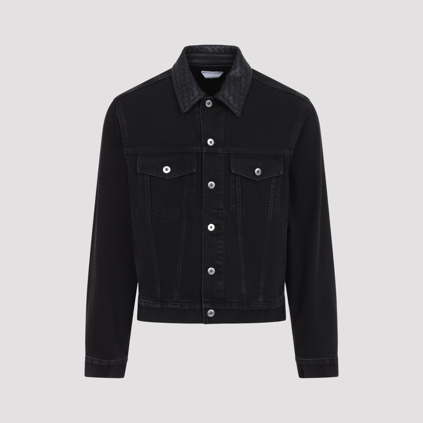Bottega Veneta Intrecciato Collar Denim Jacket