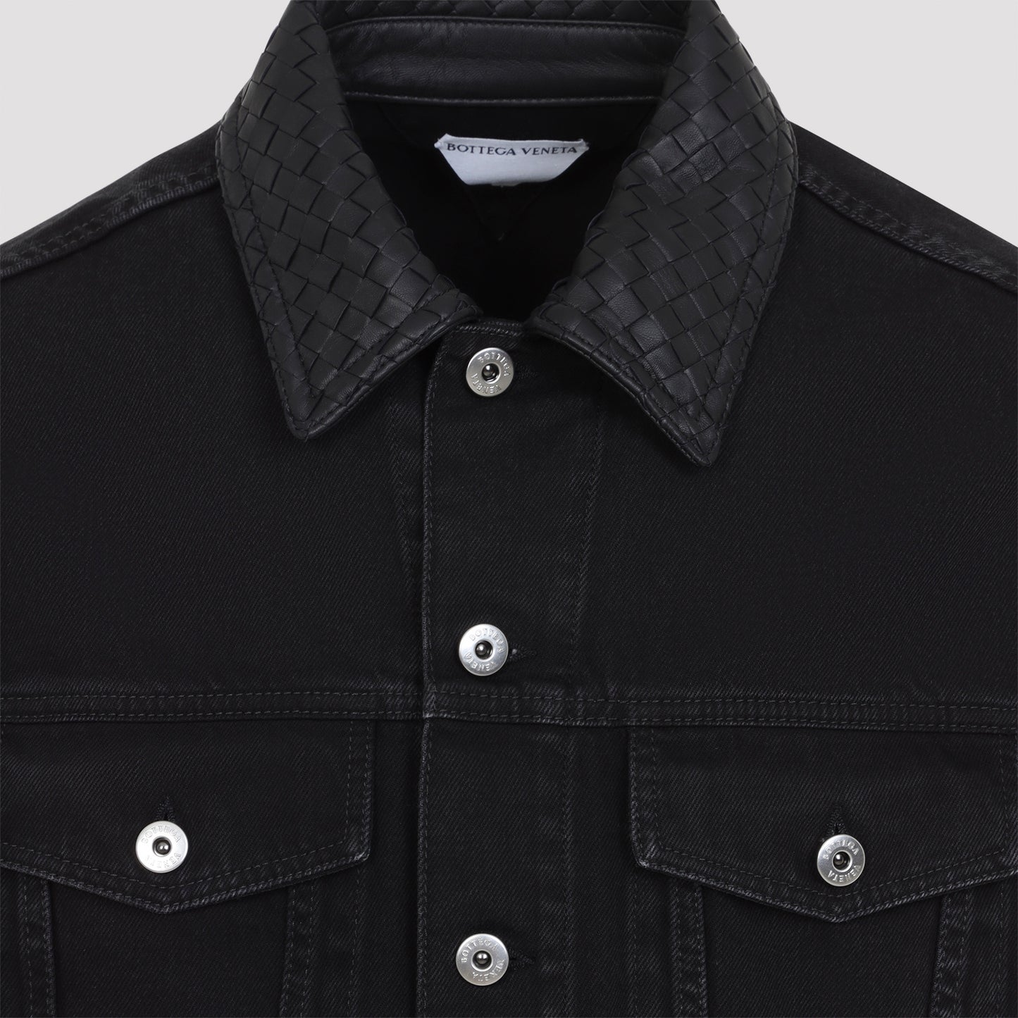 Bottega Veneta Intrecciato Collar Denim Jacket