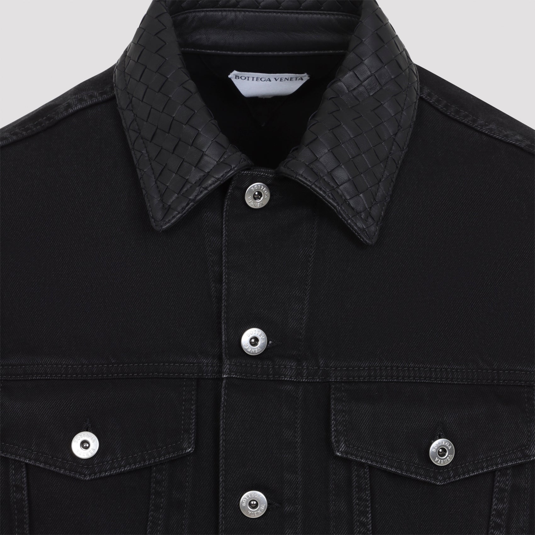 Bottega Veneta Intrecciato Collar Denim Jacket