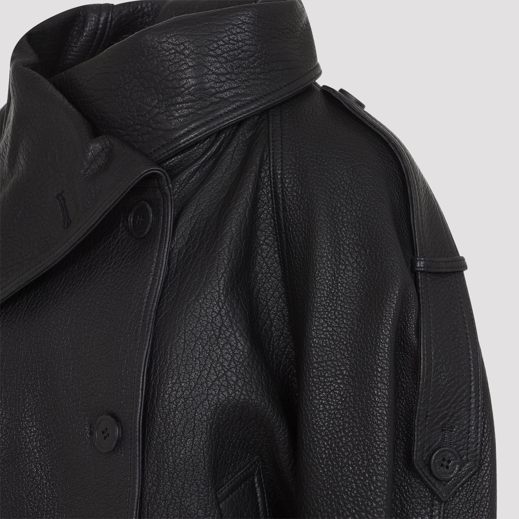Acne Studios Leather Bomber Jacket