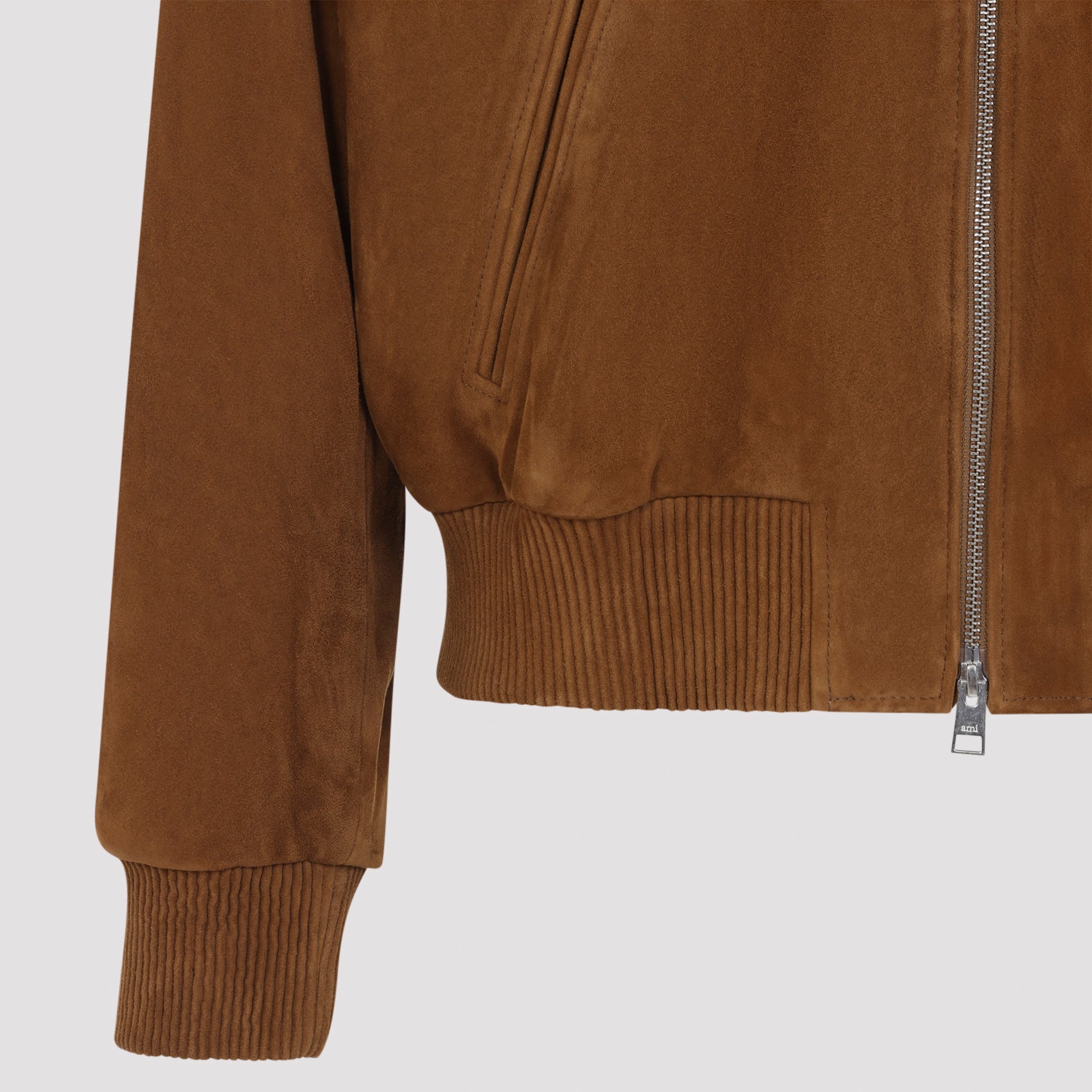 Ami Paris Suede Zipped Jacket