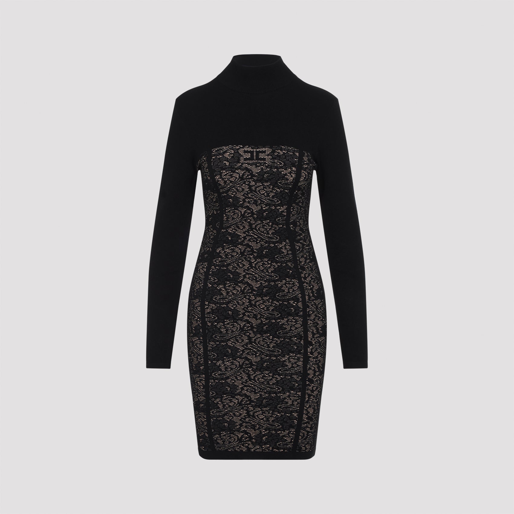 Elisabetta Franchi Knit Lace Dress