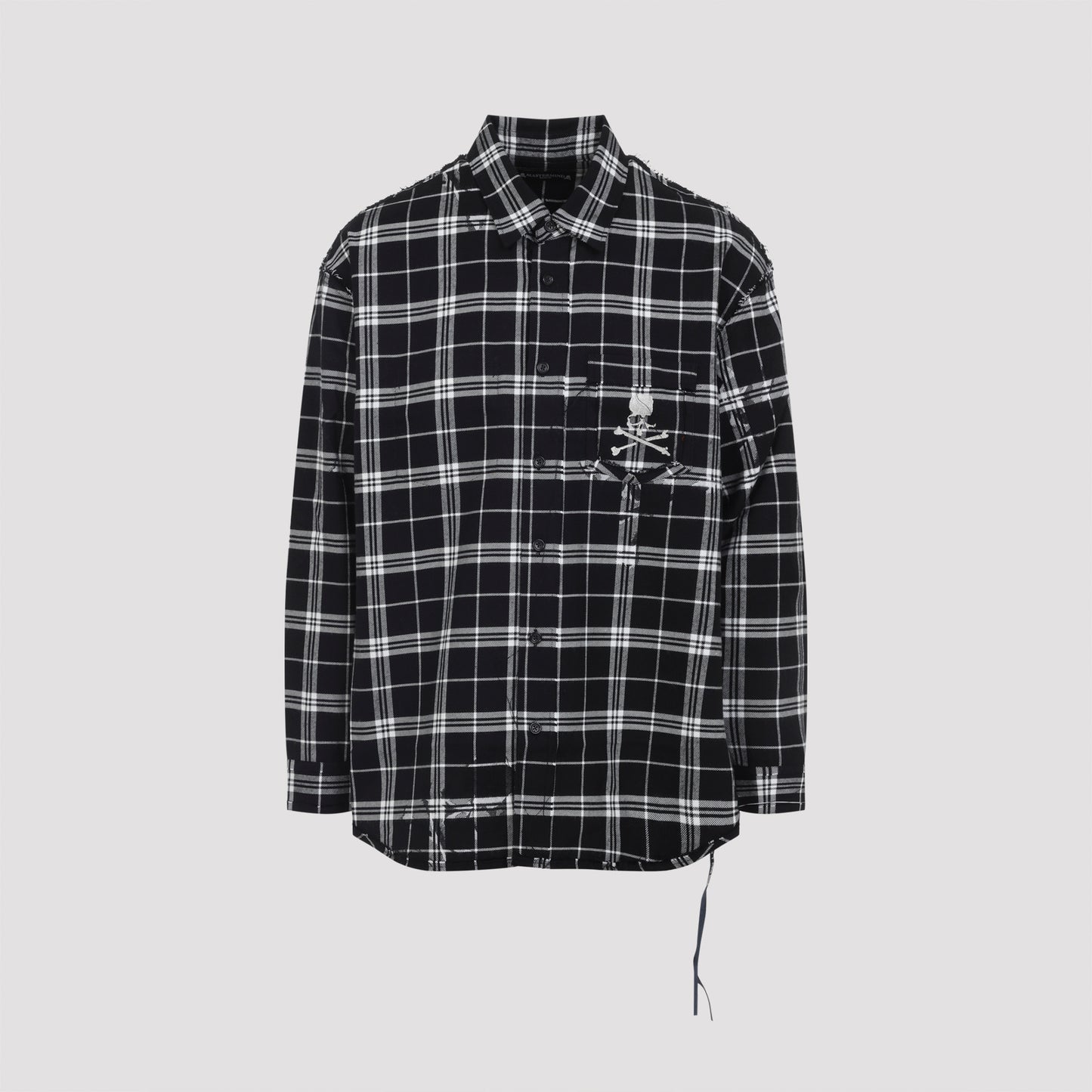 Mastermind World Reversible Raw Edge Plaid Shirt
