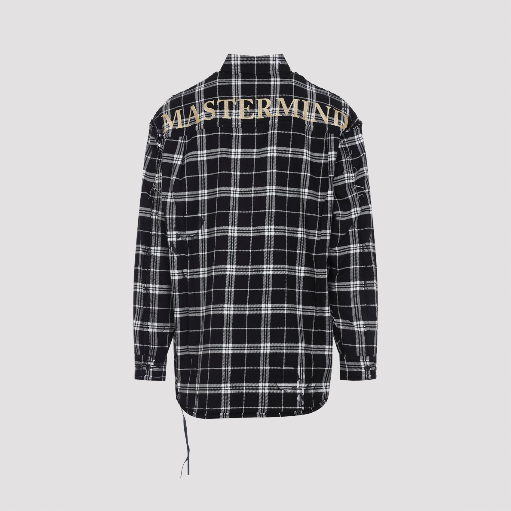Mastermind World Reversible Raw Edge Plaid Shirt