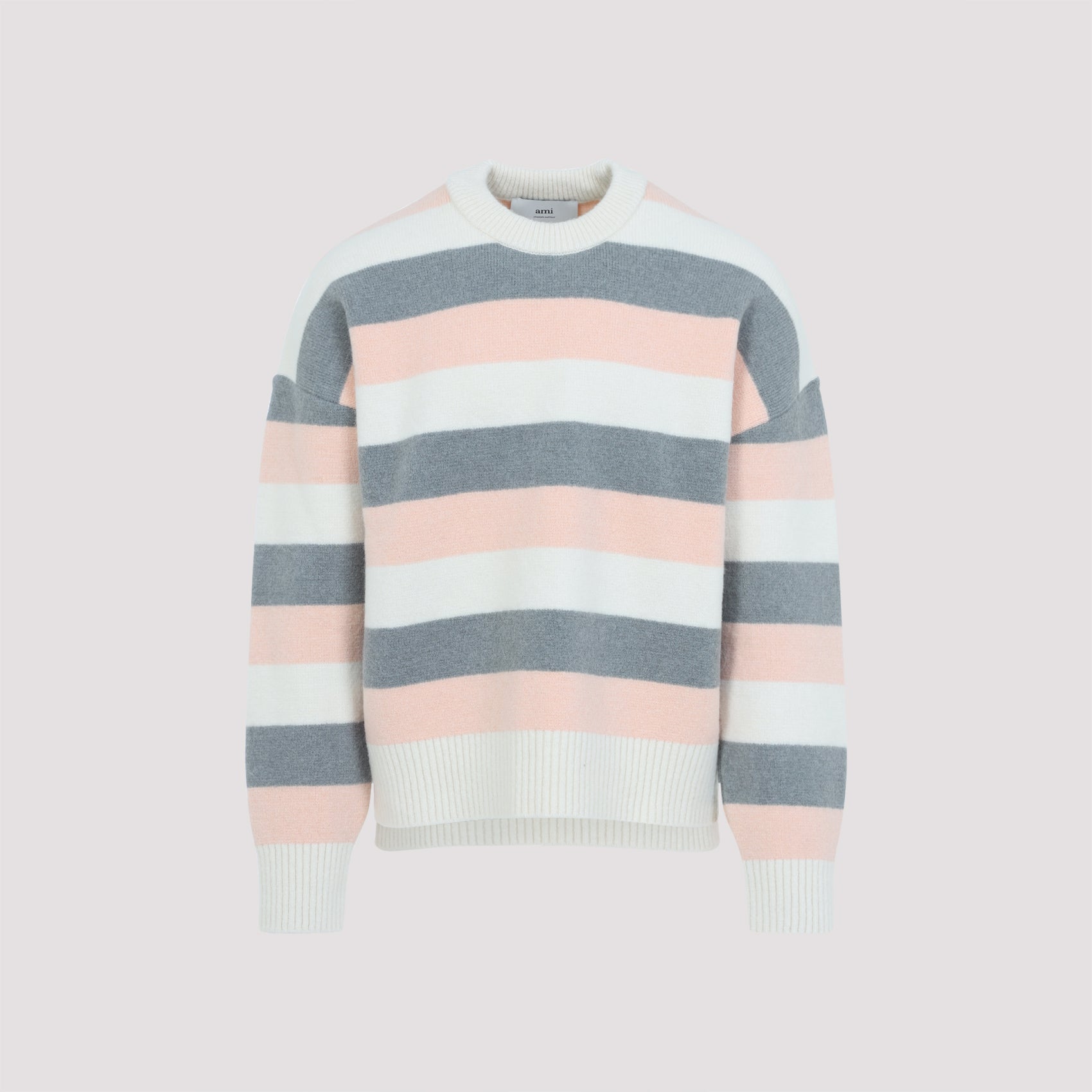 Ami Striped Crewneck Sweater