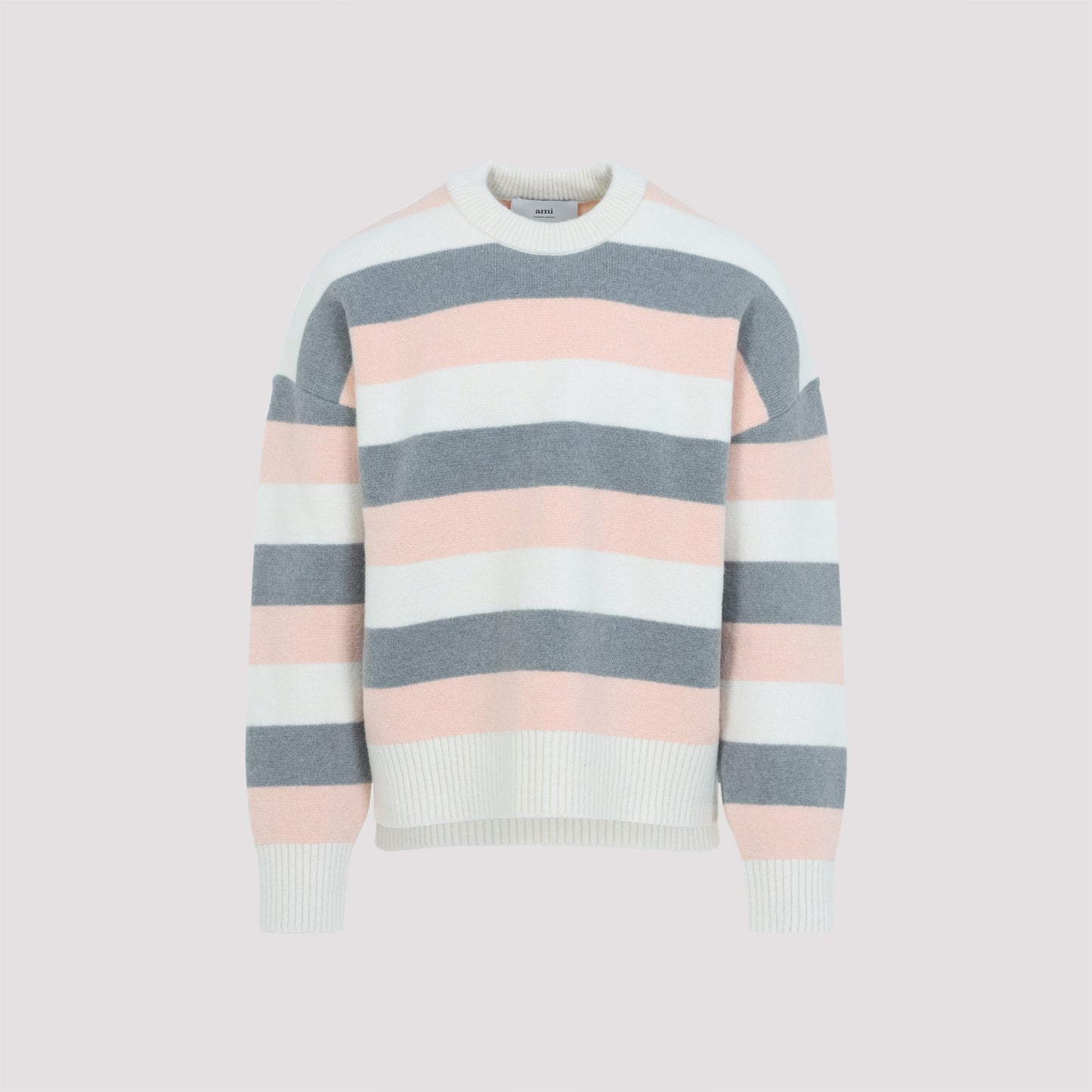 Ami Striped Crewneck Sweater