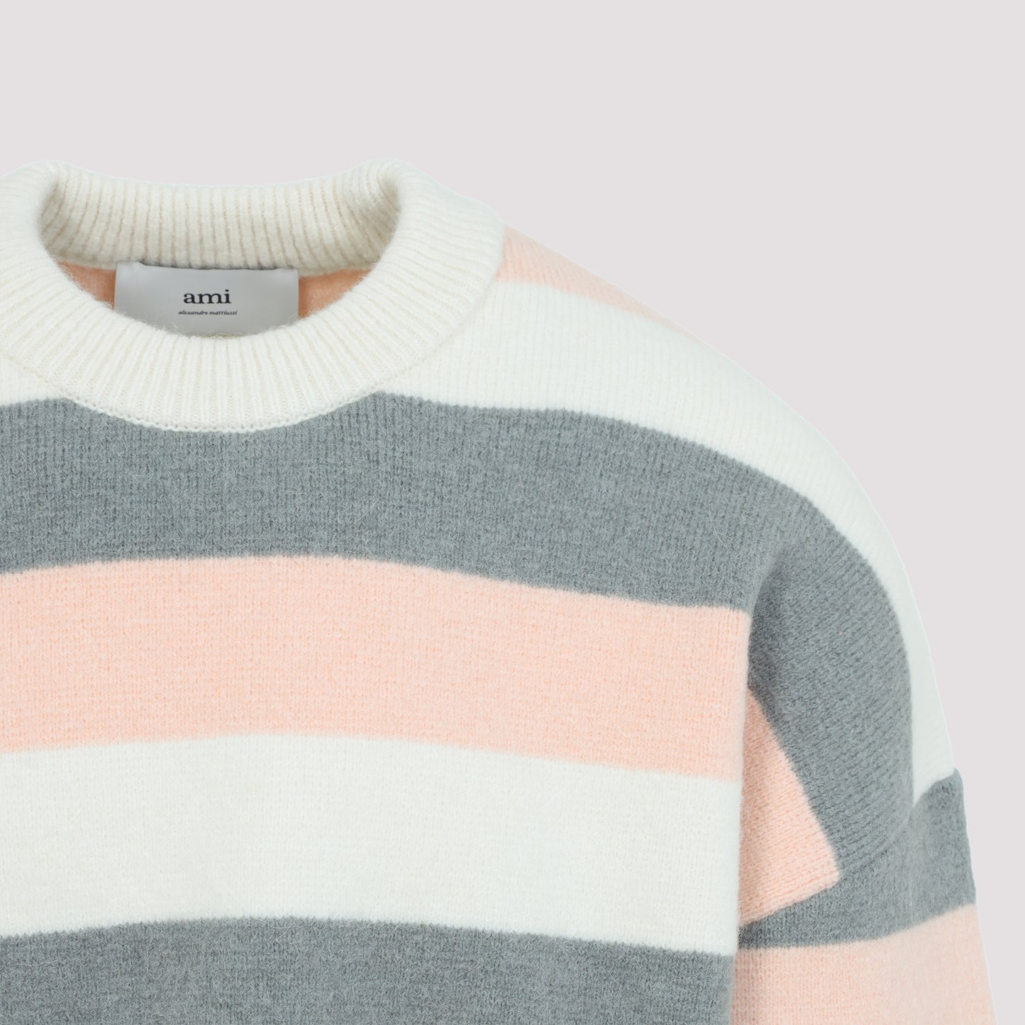 Ami Striped Crewneck Sweater
