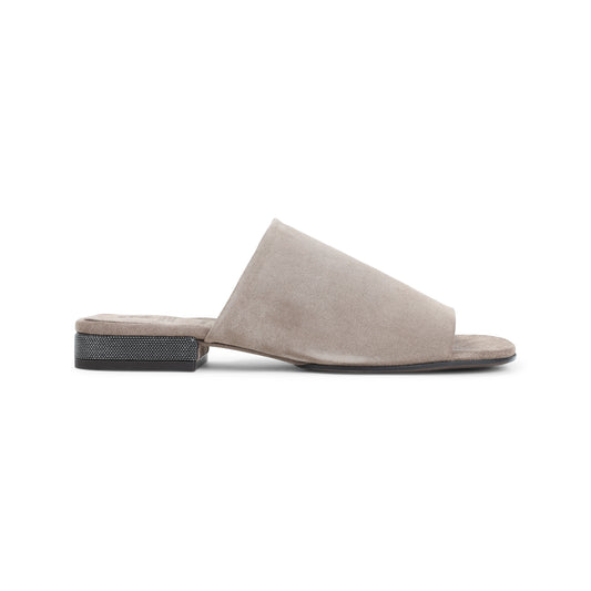 Brunello Cucinelli Suede Flat Sandals