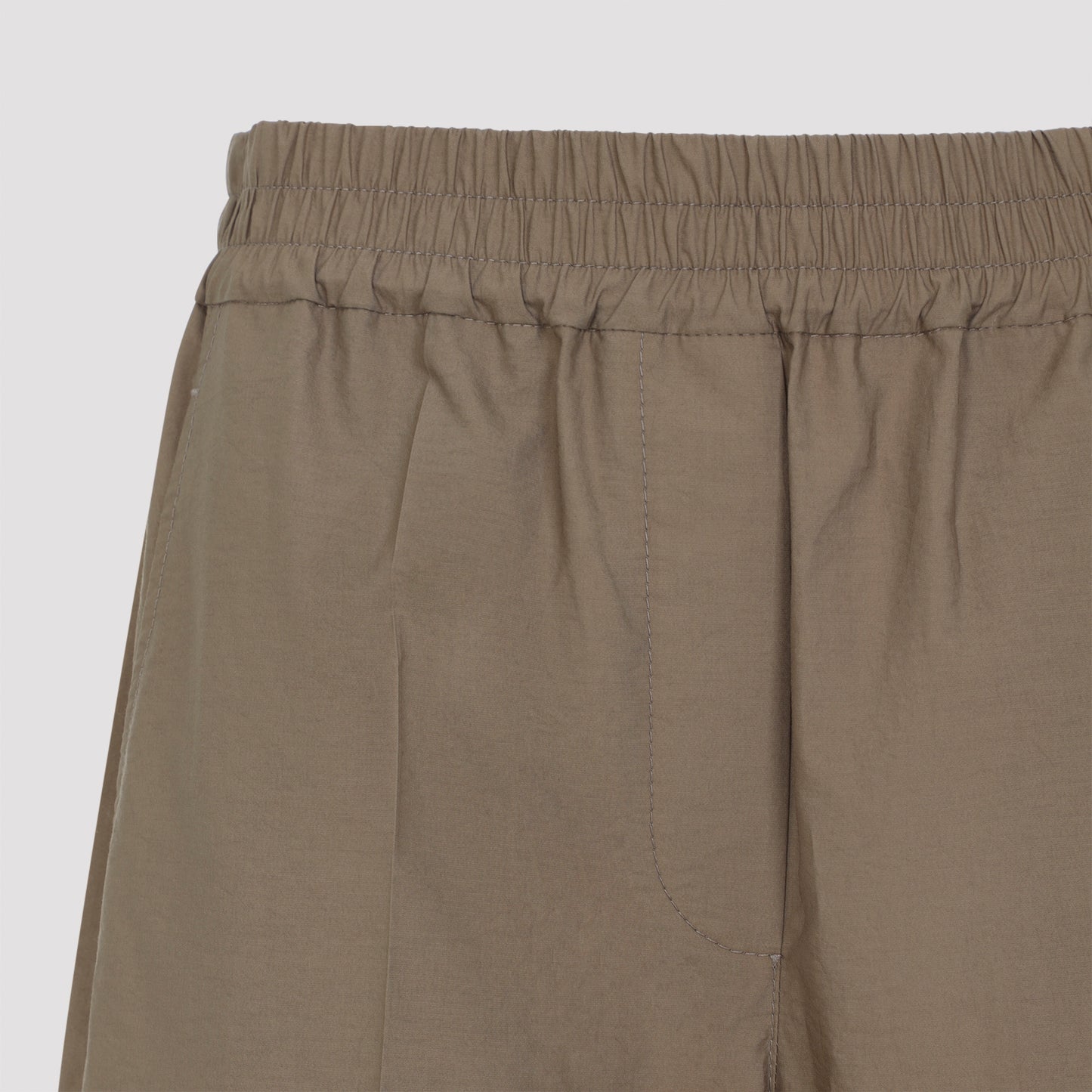Brunello Cucinelli Wide Leg Cotton Pants